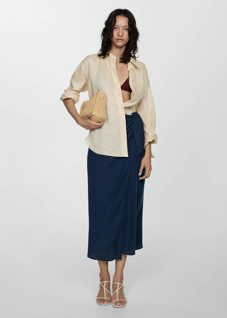 Lyocell sarong skirt — Dark Blue