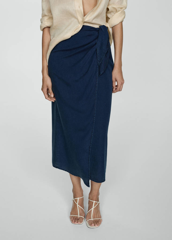 Lyocell sarong skirt — Dark Blue