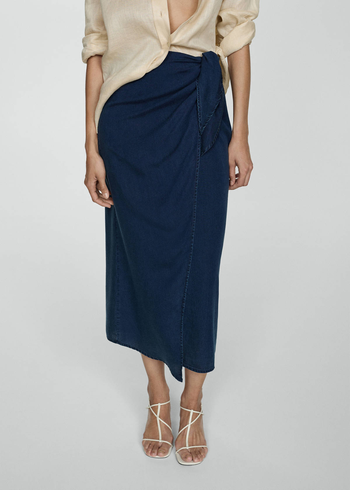Lyocell sarong skirt — Dark Blue