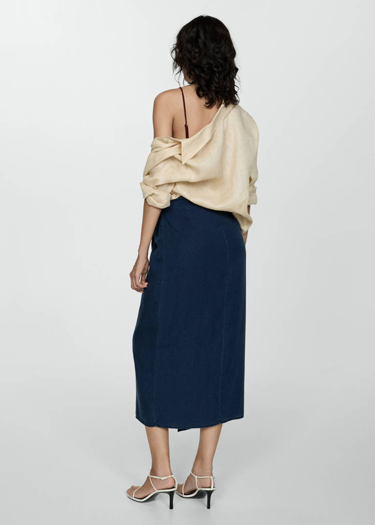 Lyocell sarong skirt — Dark Blue