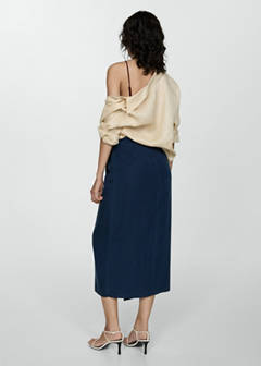 Lyocell sarong skirt — Dark Blue 3