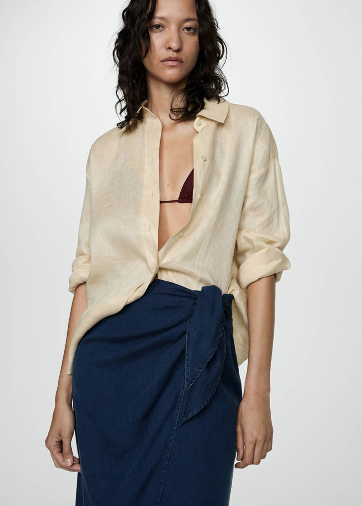 Lyocell sarong skirt — Dark Blue