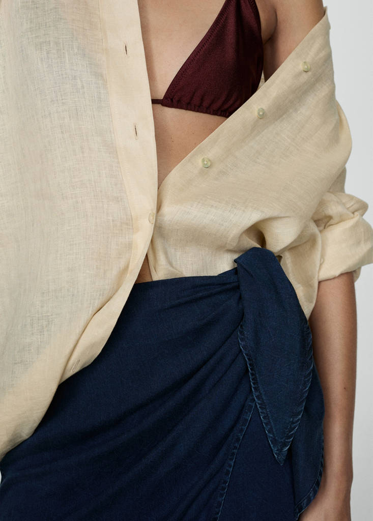 Lyocell sarong skirt — Dark Blue