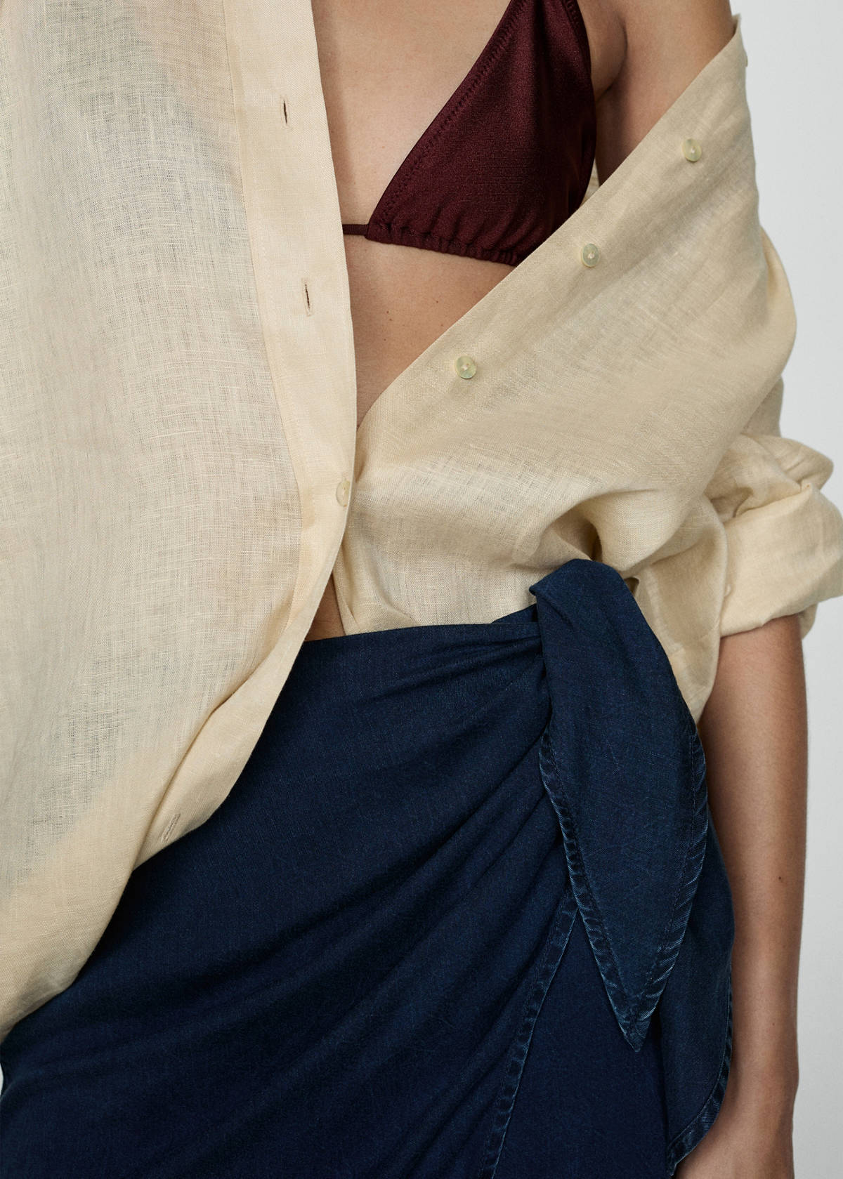 Lyocell sarong skirt — Dark Blue