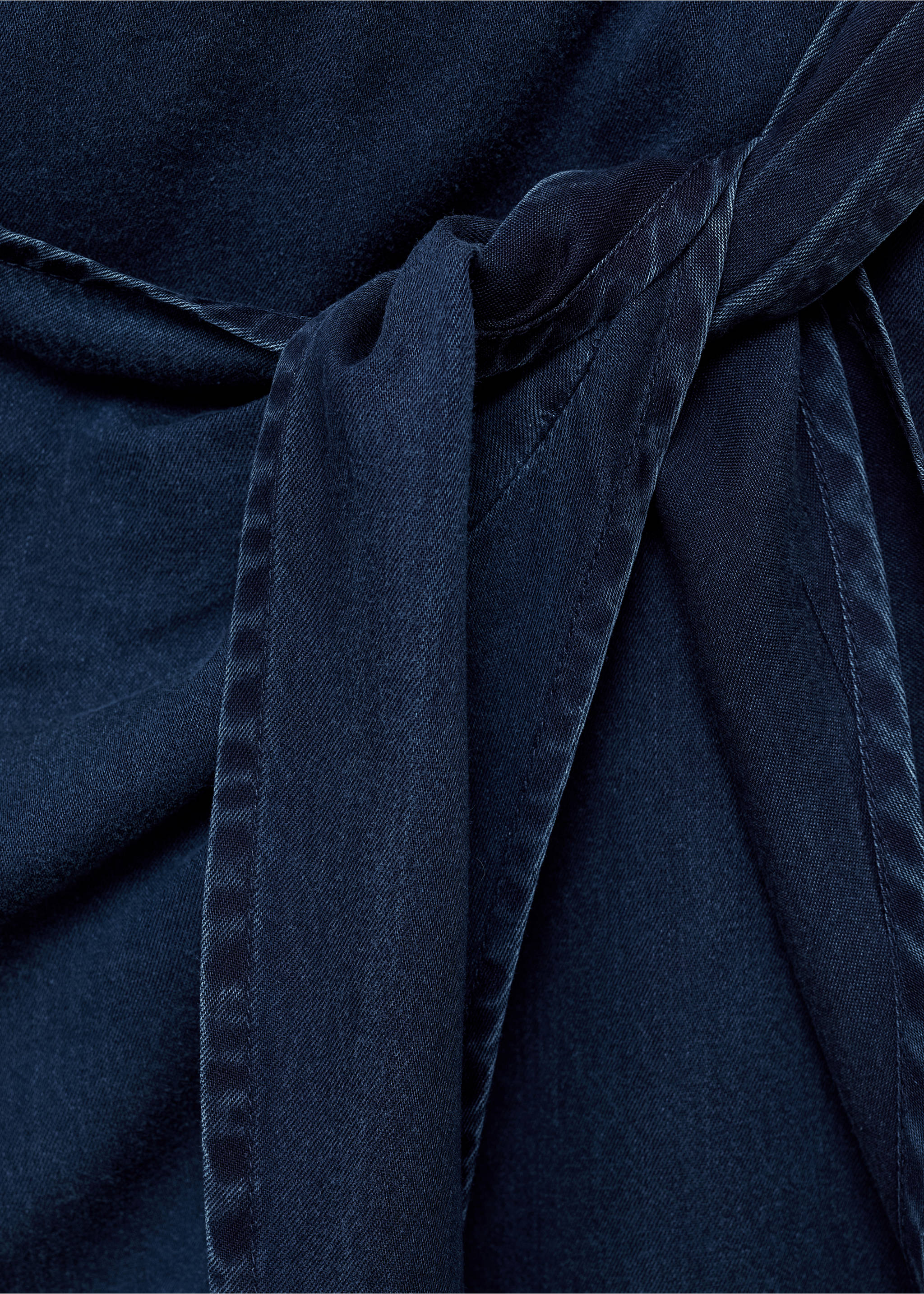 Falda pareo lyocell - Detalle del artículo 8, Azul oscuro. Ref: 77050333-00.