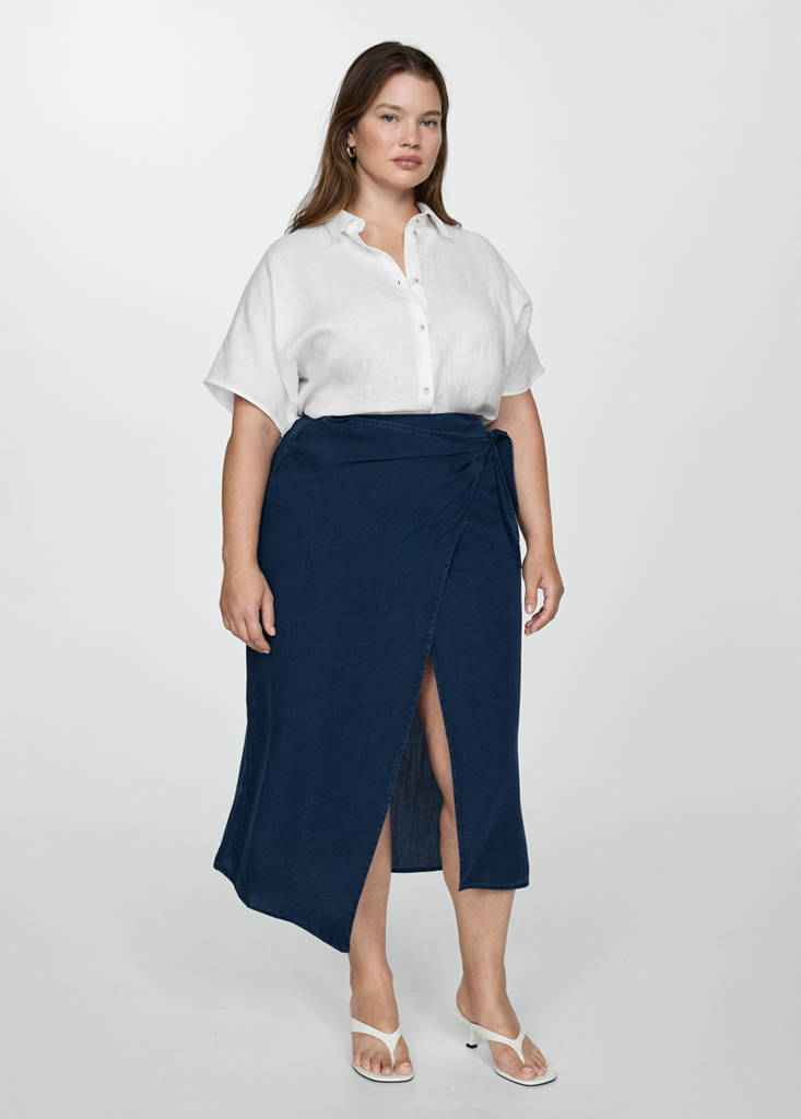 Lyocell sarong skirt — Dark Blue