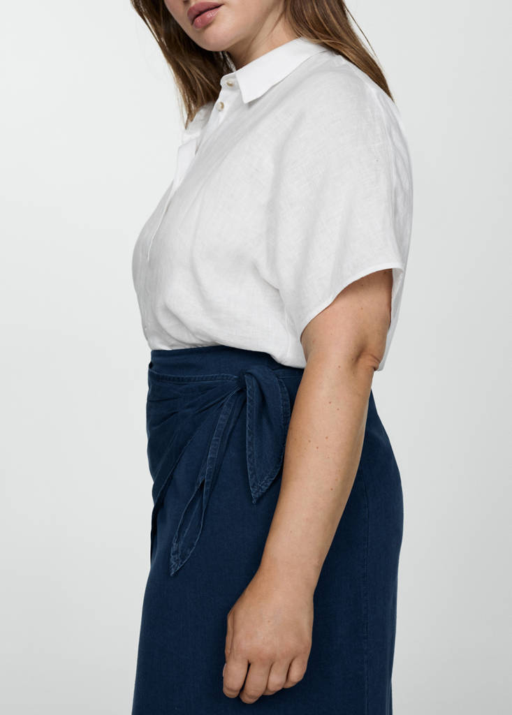 Lyocell sarong skirt — Dark Blue