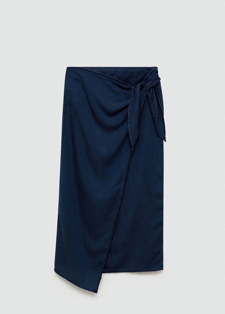 Lyocell sarong skirt — Dark Blue
