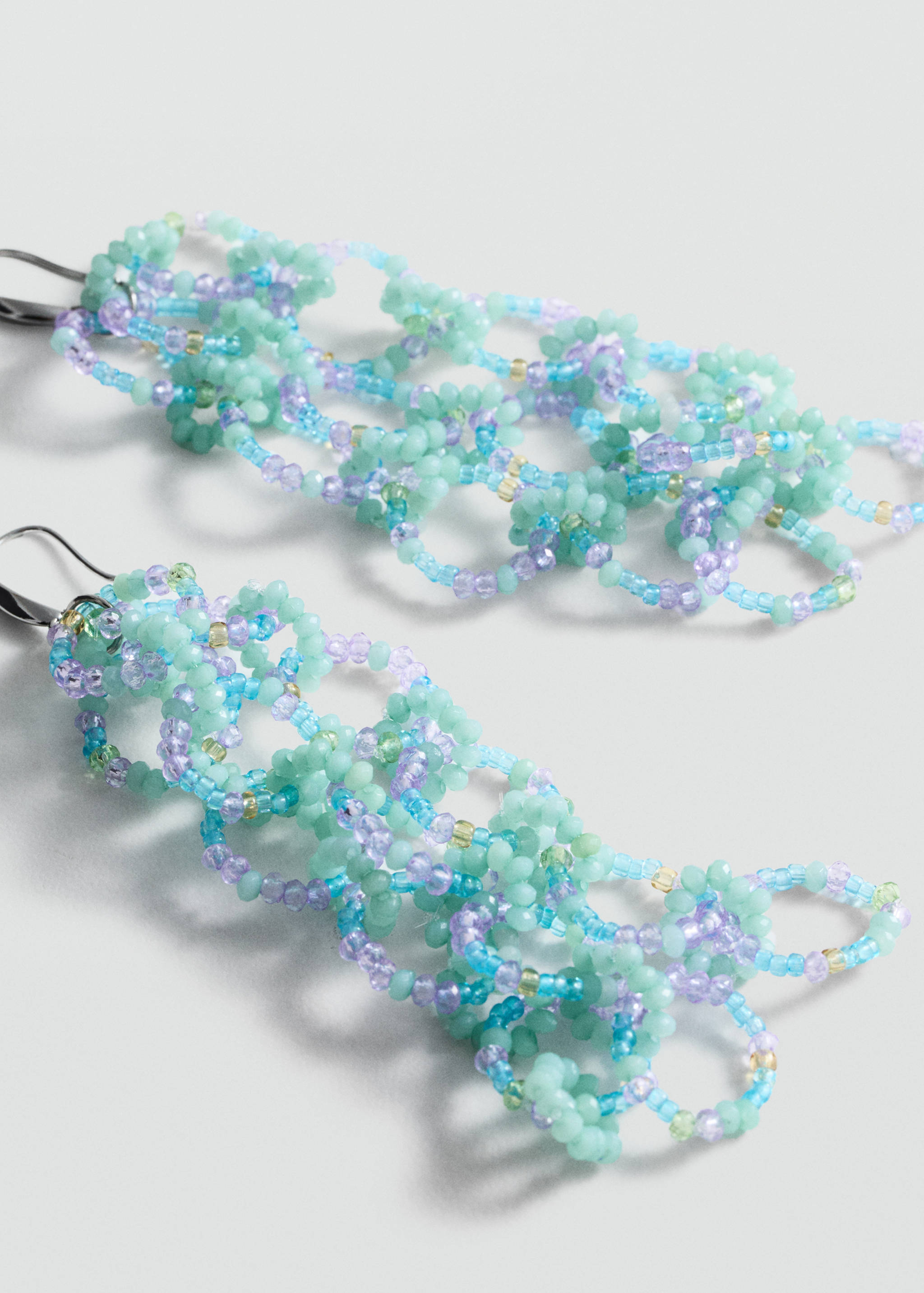 Beaded pendant earrings - Medium plane