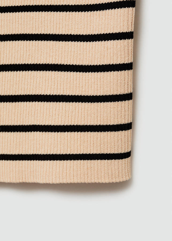 Ribbed top with thin straps — Sand