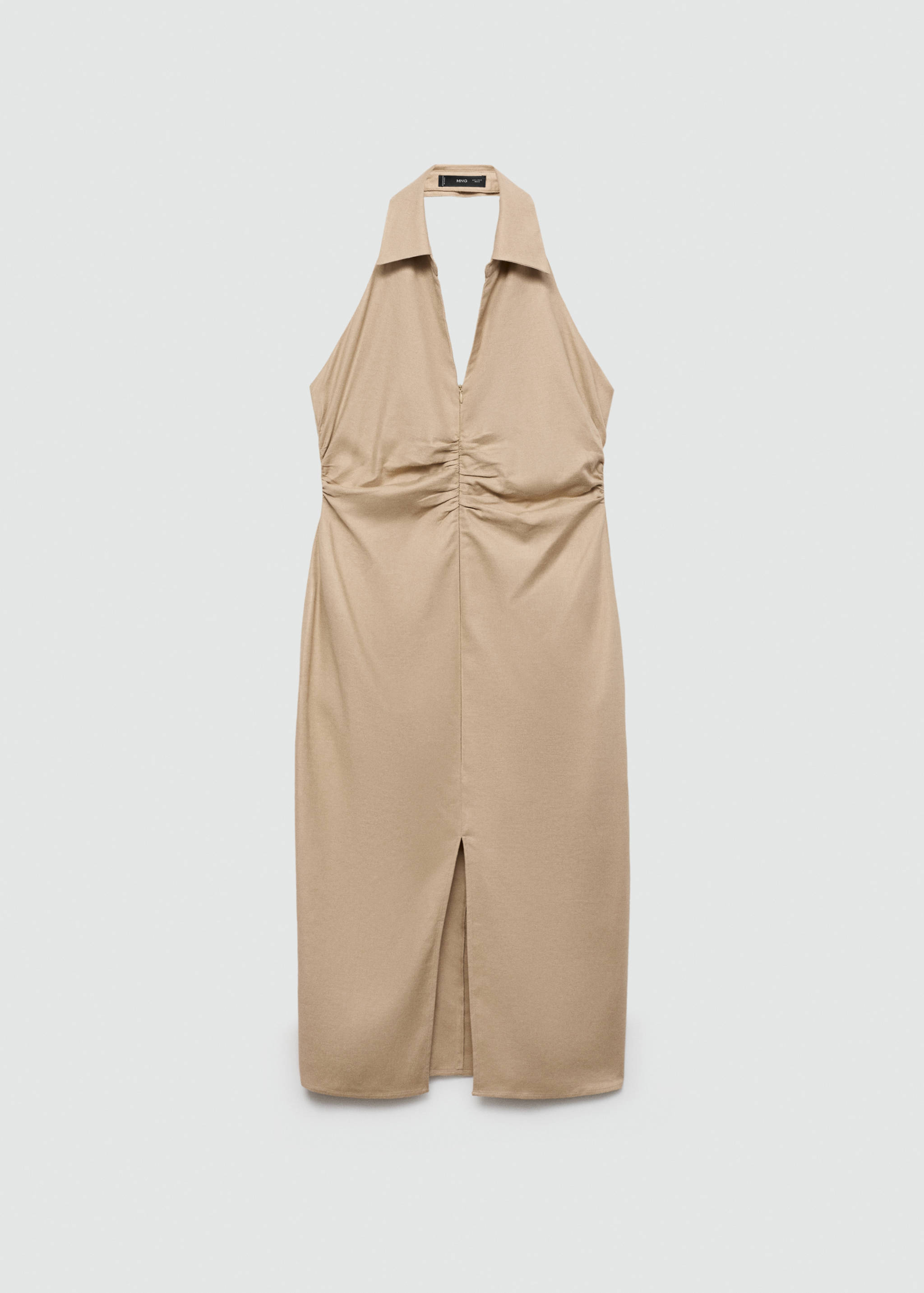 Polo-neck dress with opening - Article without model