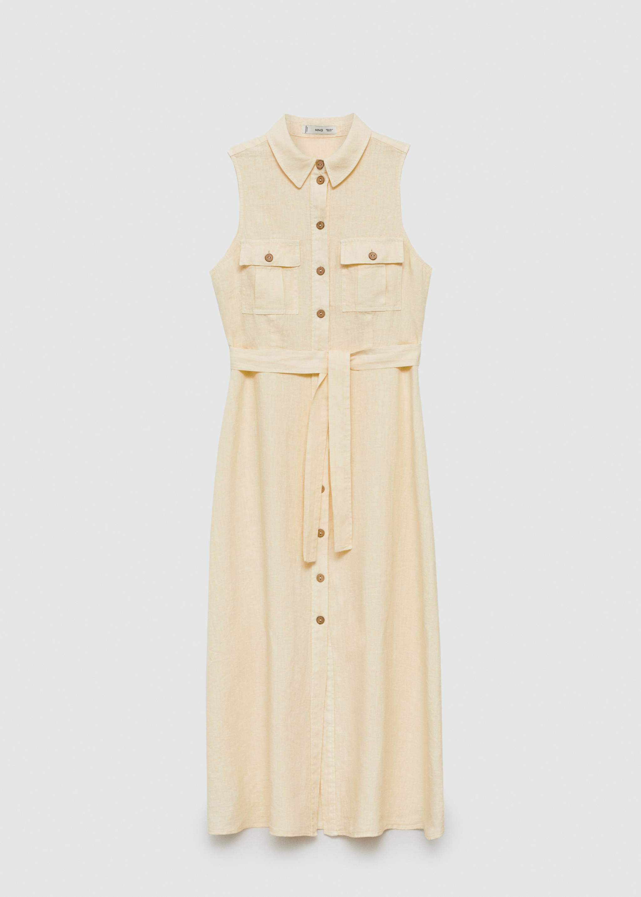 Linen-blend shirt dress - Article without model