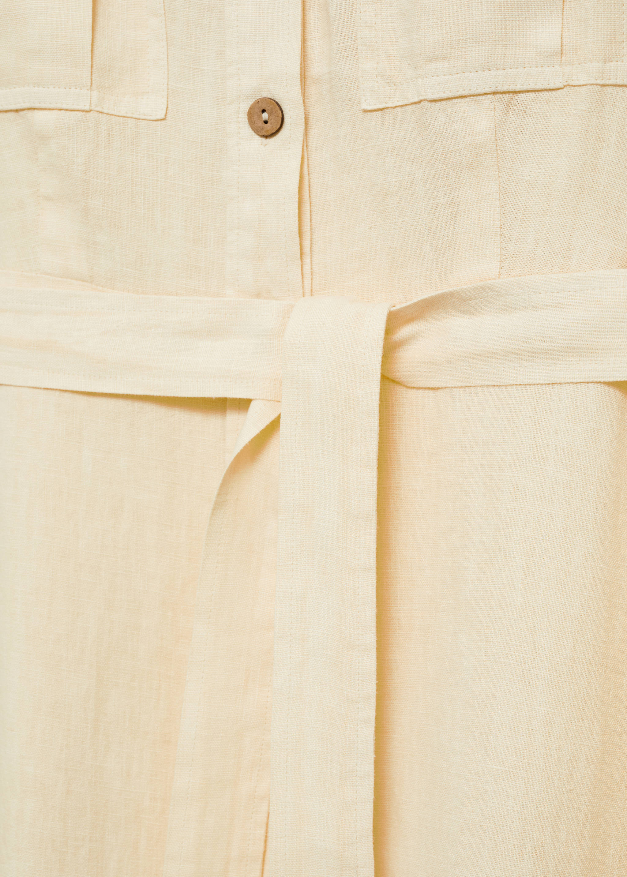 Linen-blend shirt dress - Details of the article 0