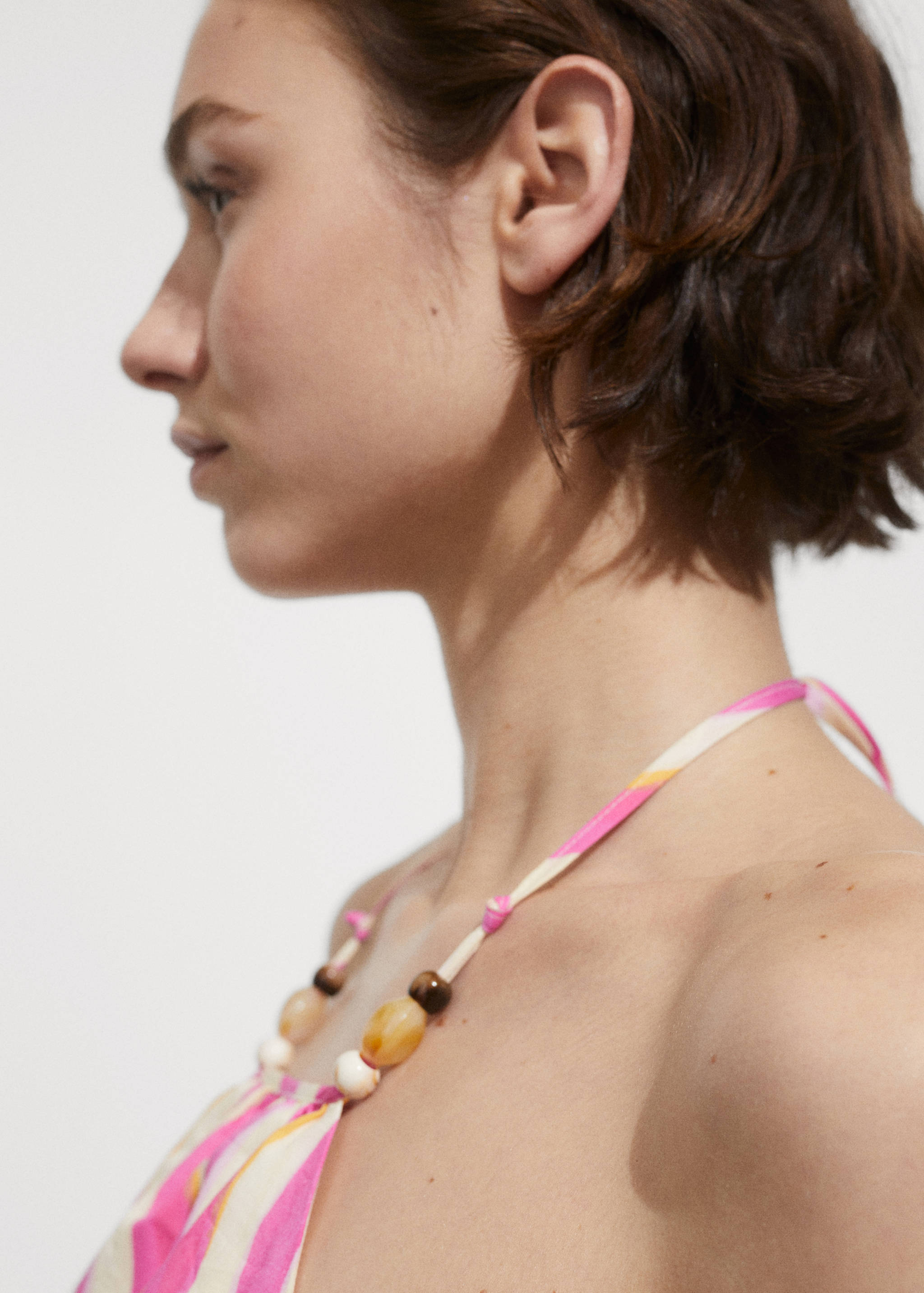 Printed dress with openings - Details of the article 1