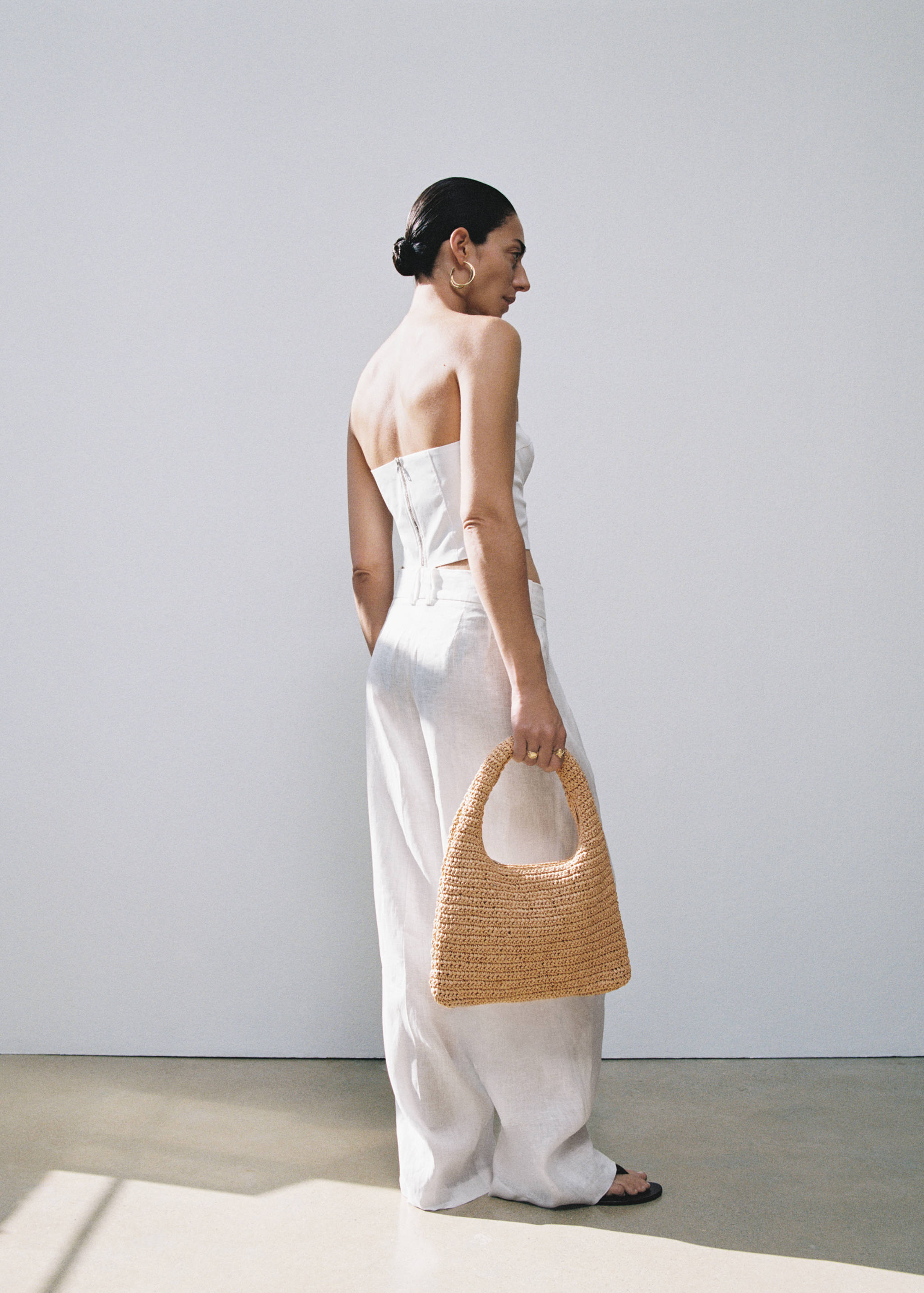 Natural fibre shoulder bag - General plane