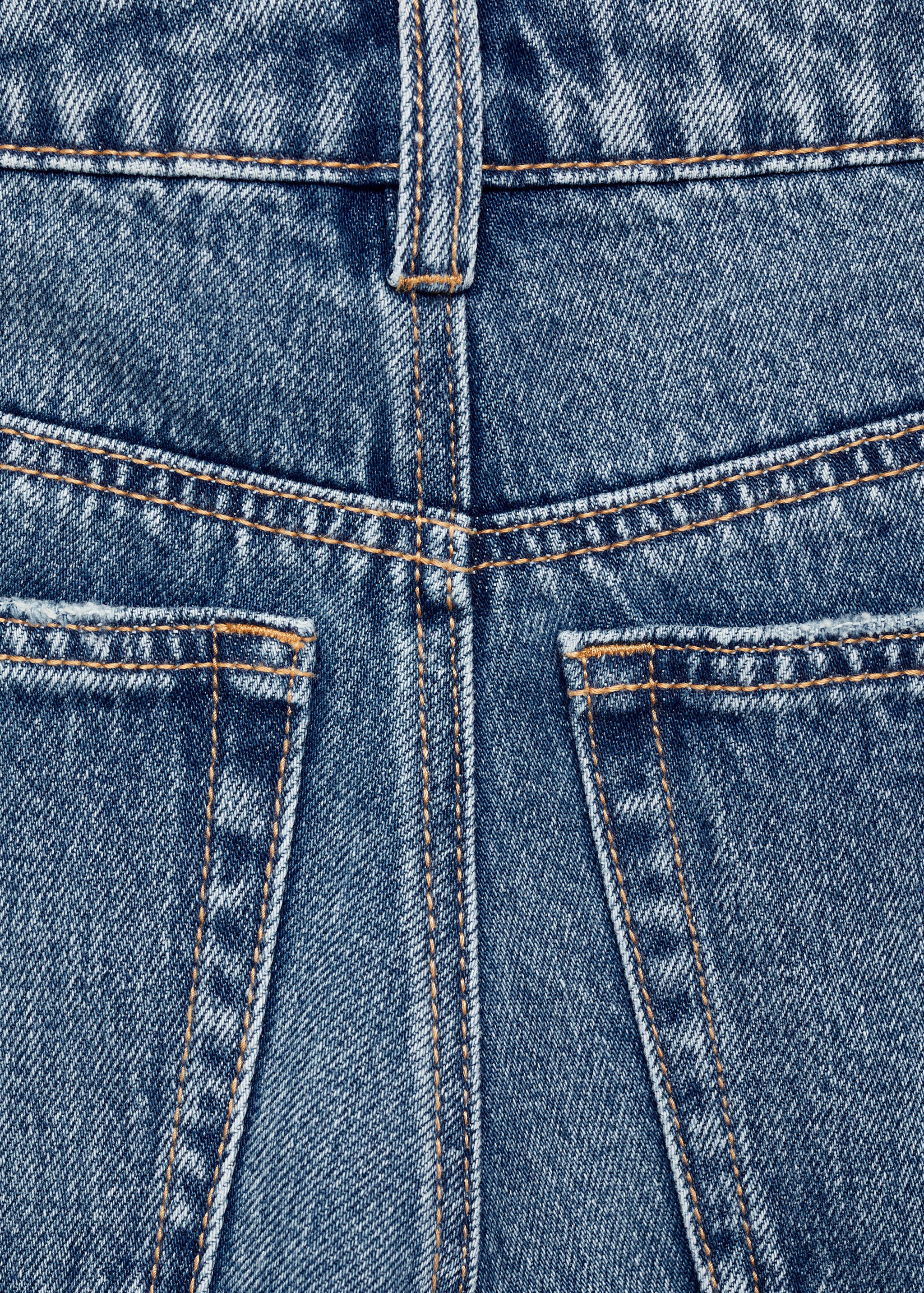 Straight-fit denim shorts - Details of the article 0