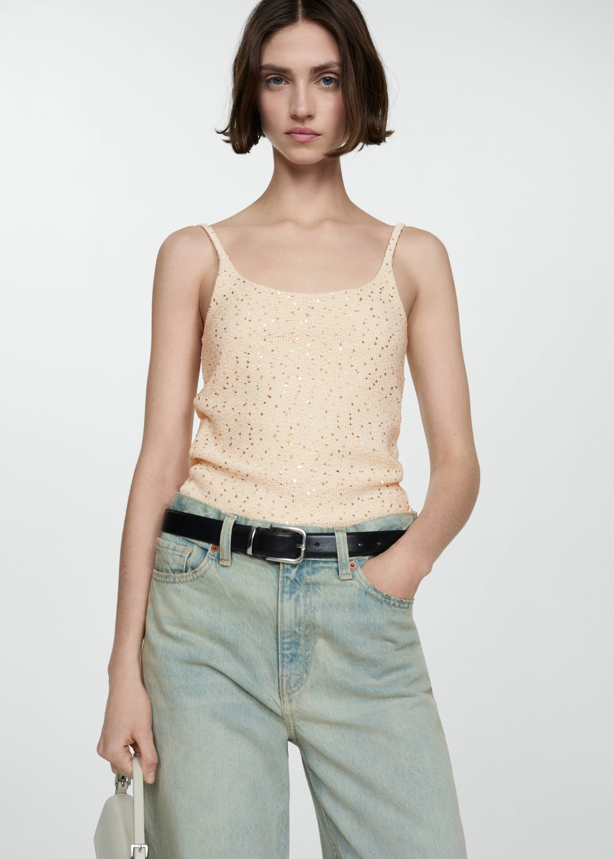 Sequined tank top - Medium plane