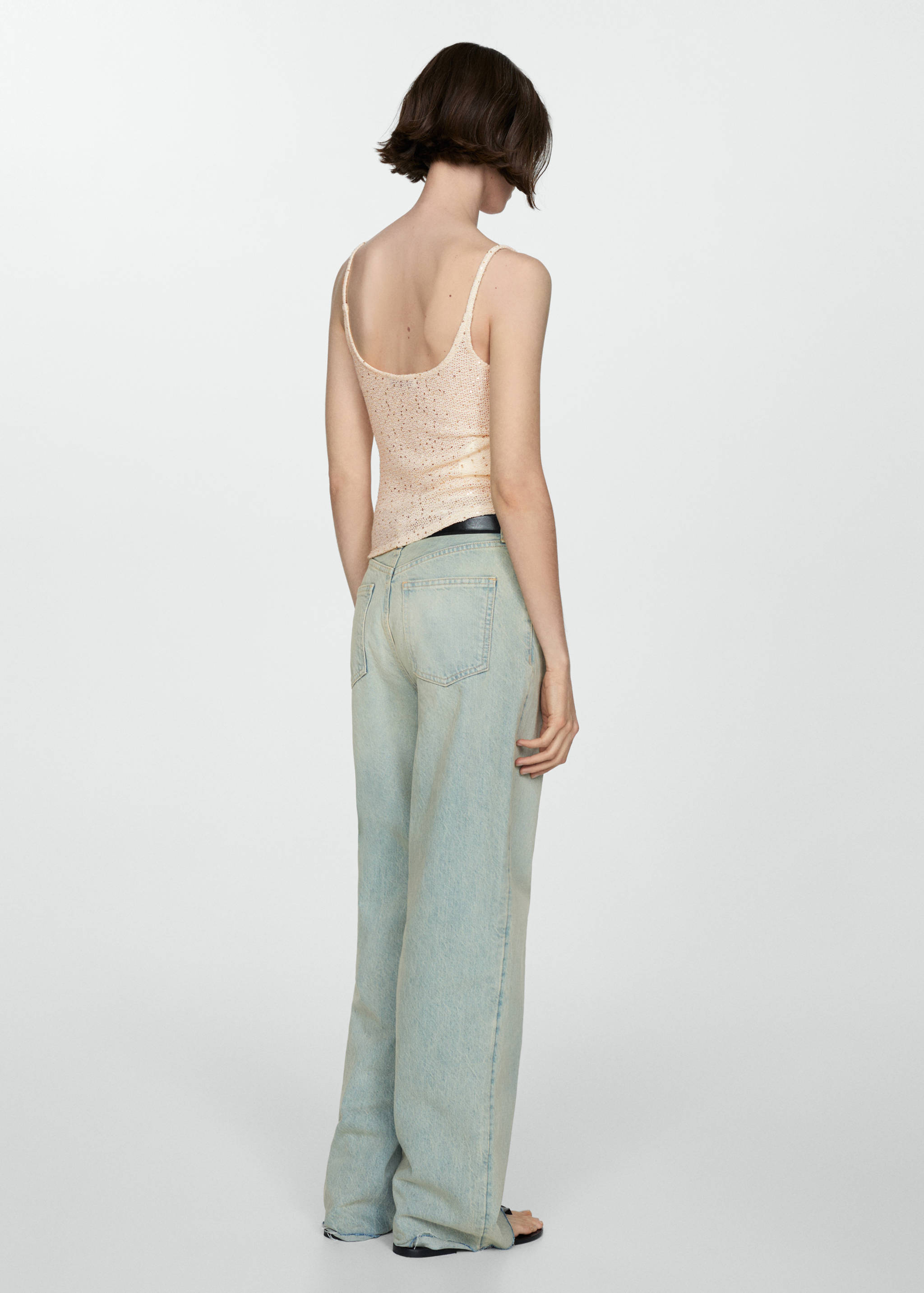 Sequined tank top - Reverse of the article