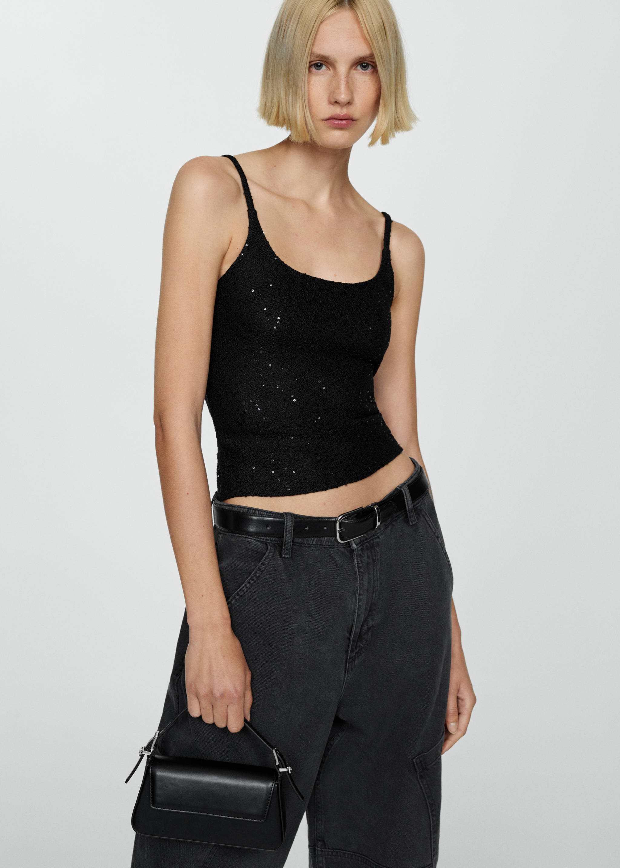 Sequined tank top - Medium plane