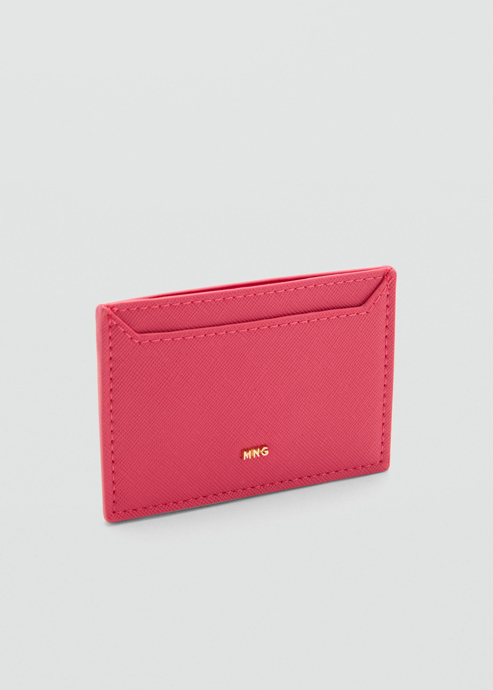 Saffiano-effect cardholder - Medium plane