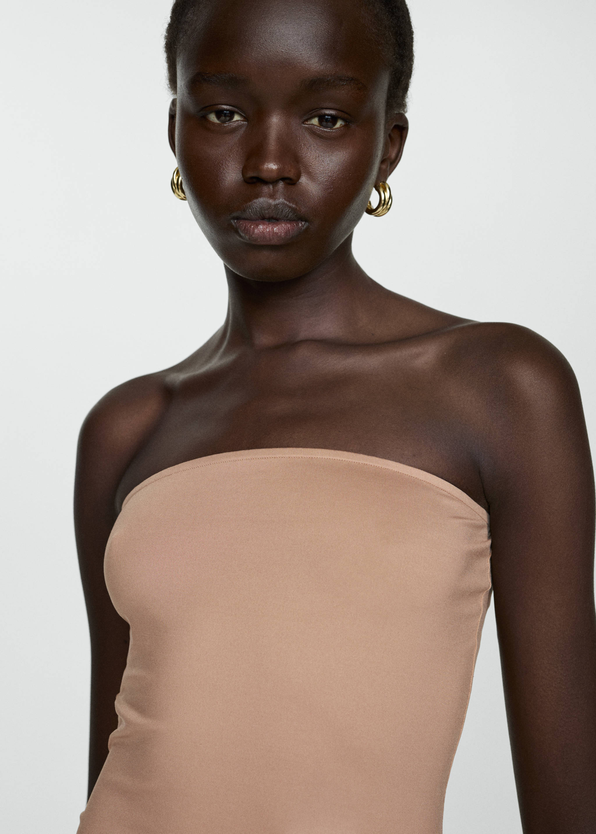 Short strapless slip dress - Details of the article 1