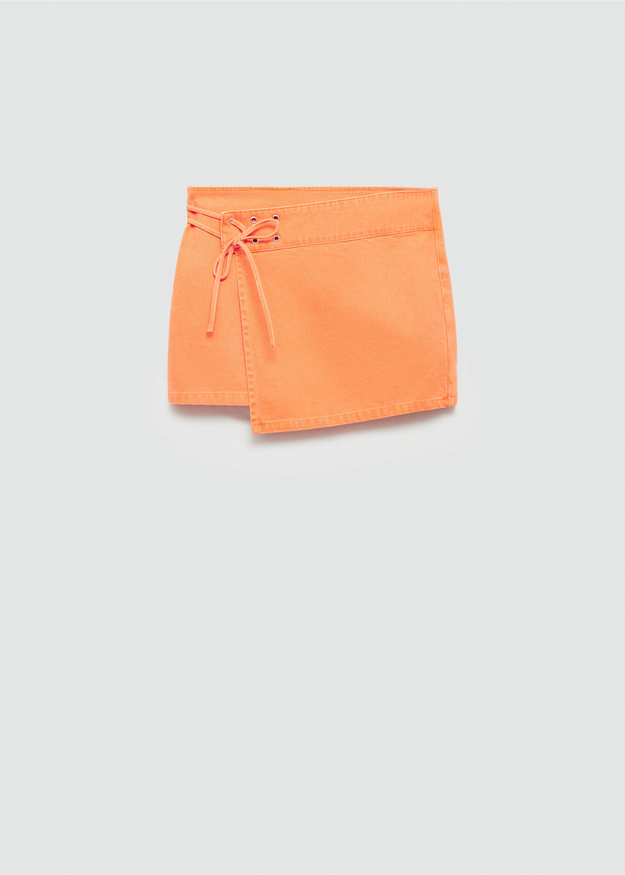 Minijupe jean croisée - Article sans modèle, Orange. Ref: 77050377-00.