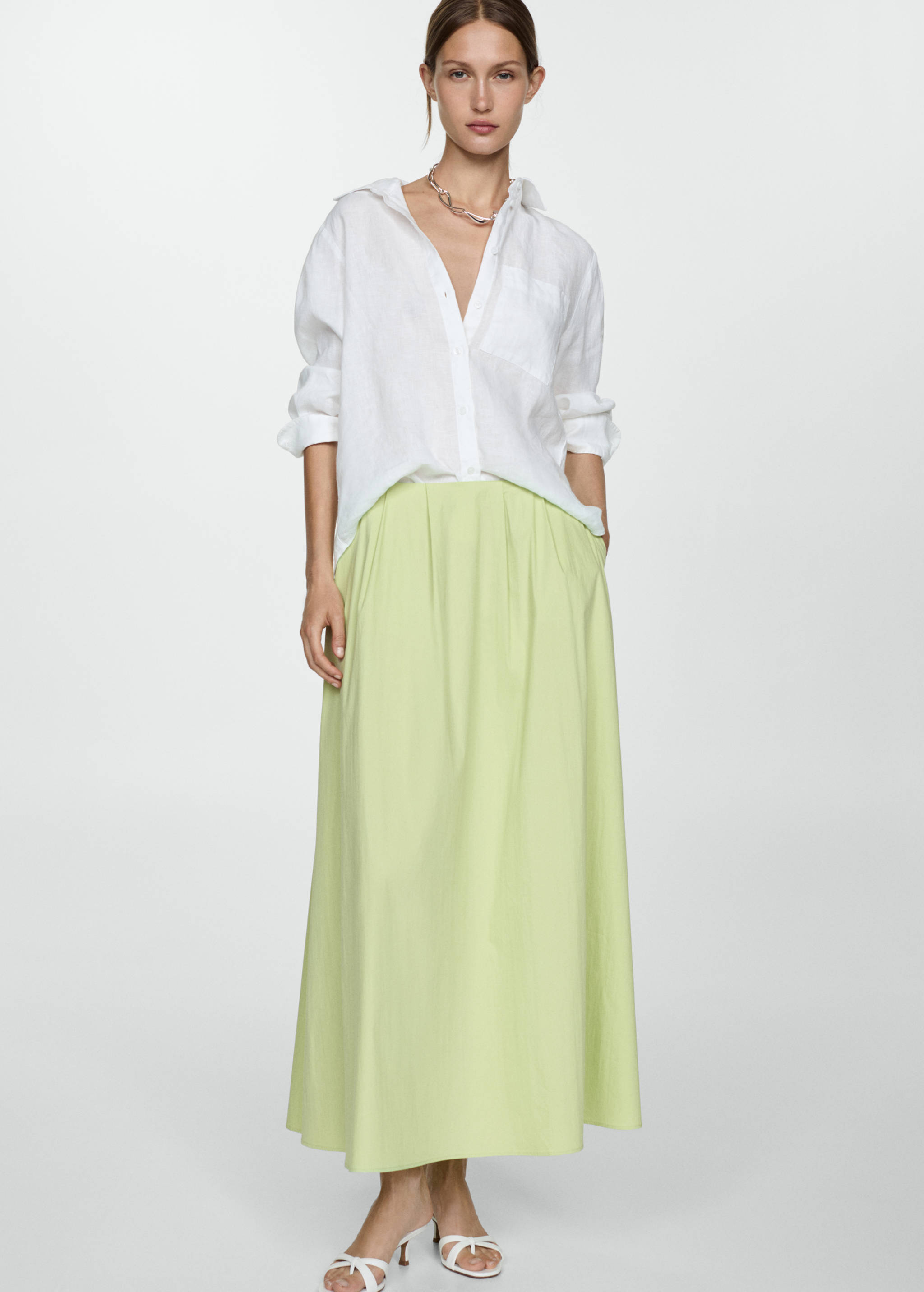 Long flared skirt - Details of the article 2