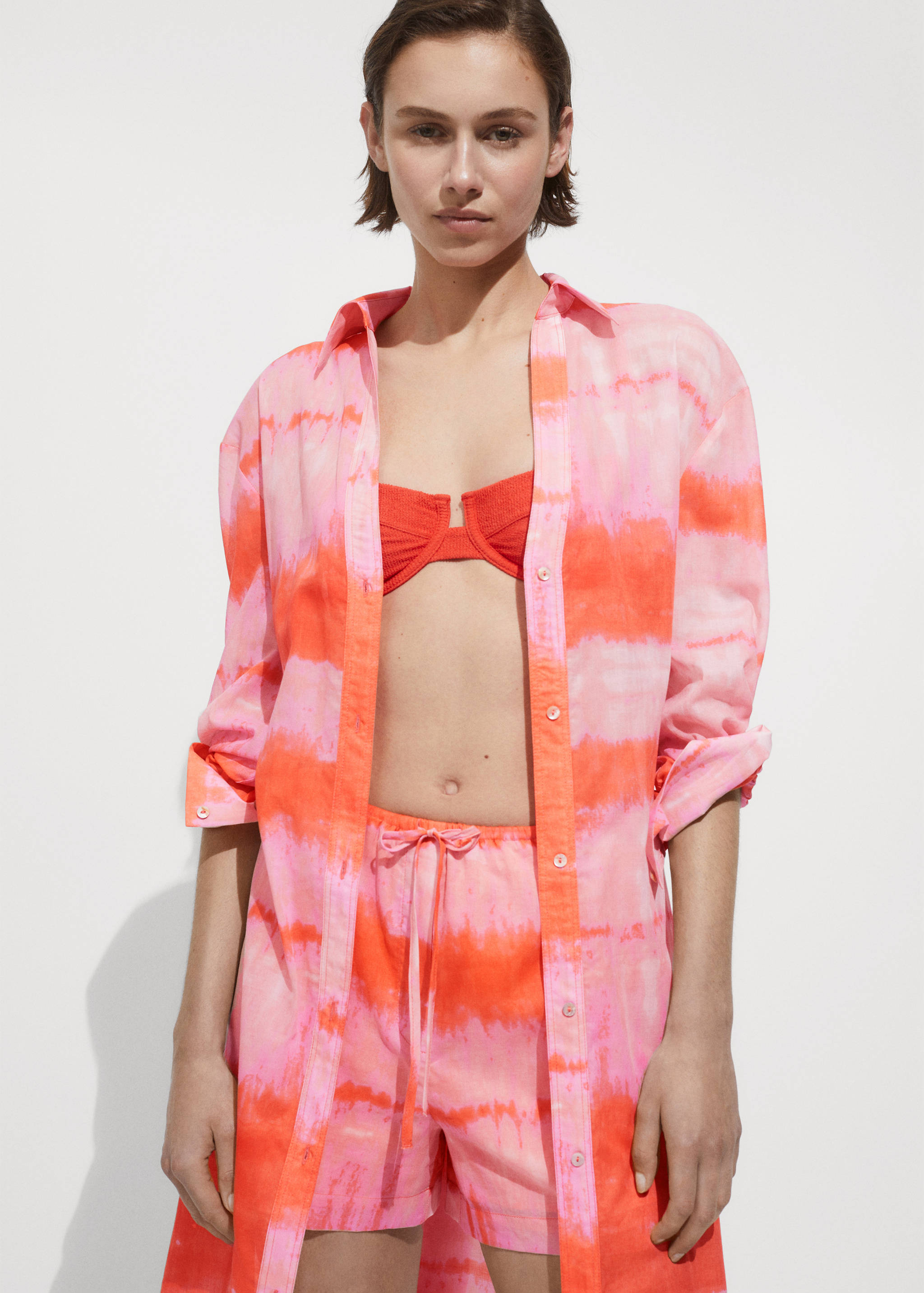 Short imprimé taille élastique - Plan moyen