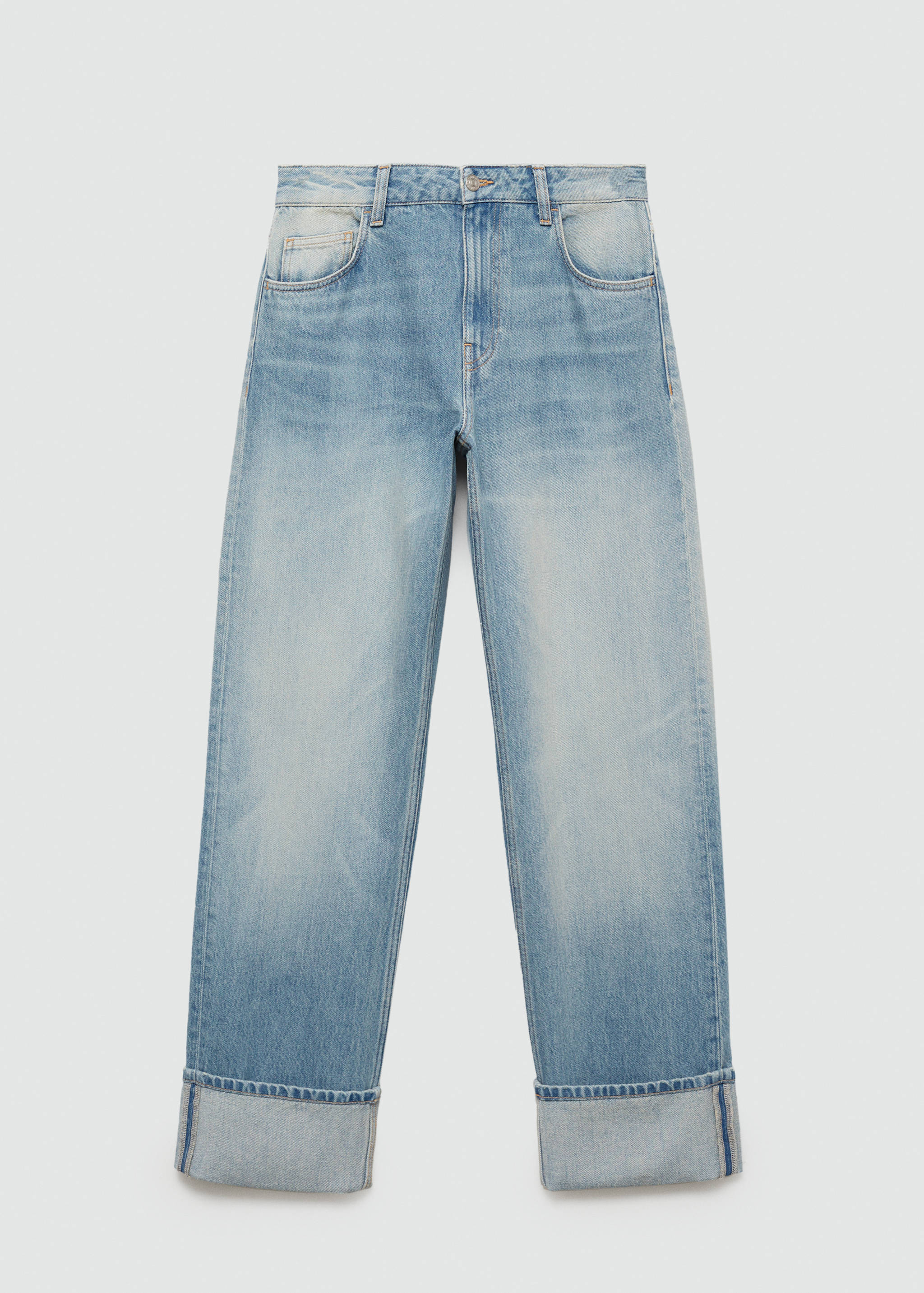 Jeans rectos bajo vuelto - Artículo sin modelo