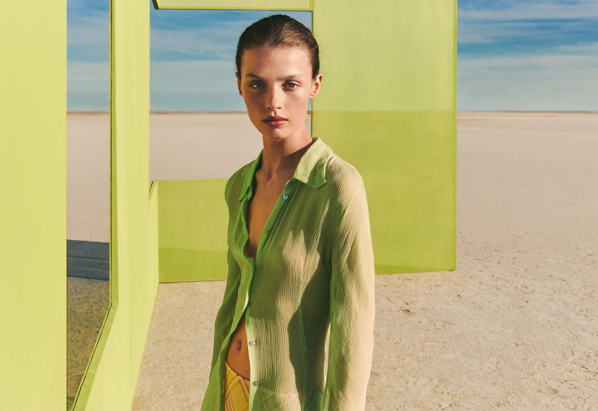 Textured flowy blouse - Panoramic plane