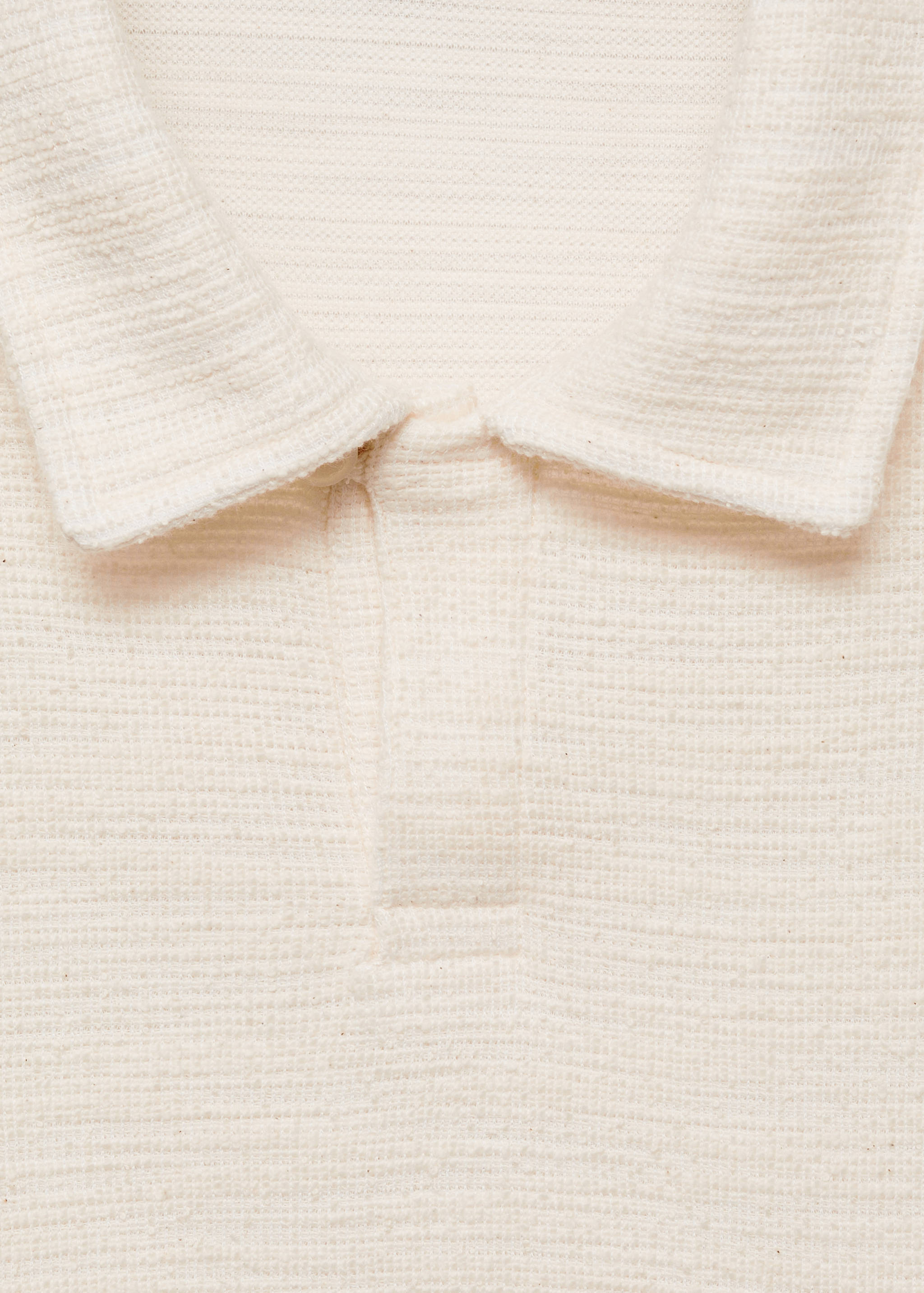 Regular-fit textured knitted polo shirt - Details of the article 8