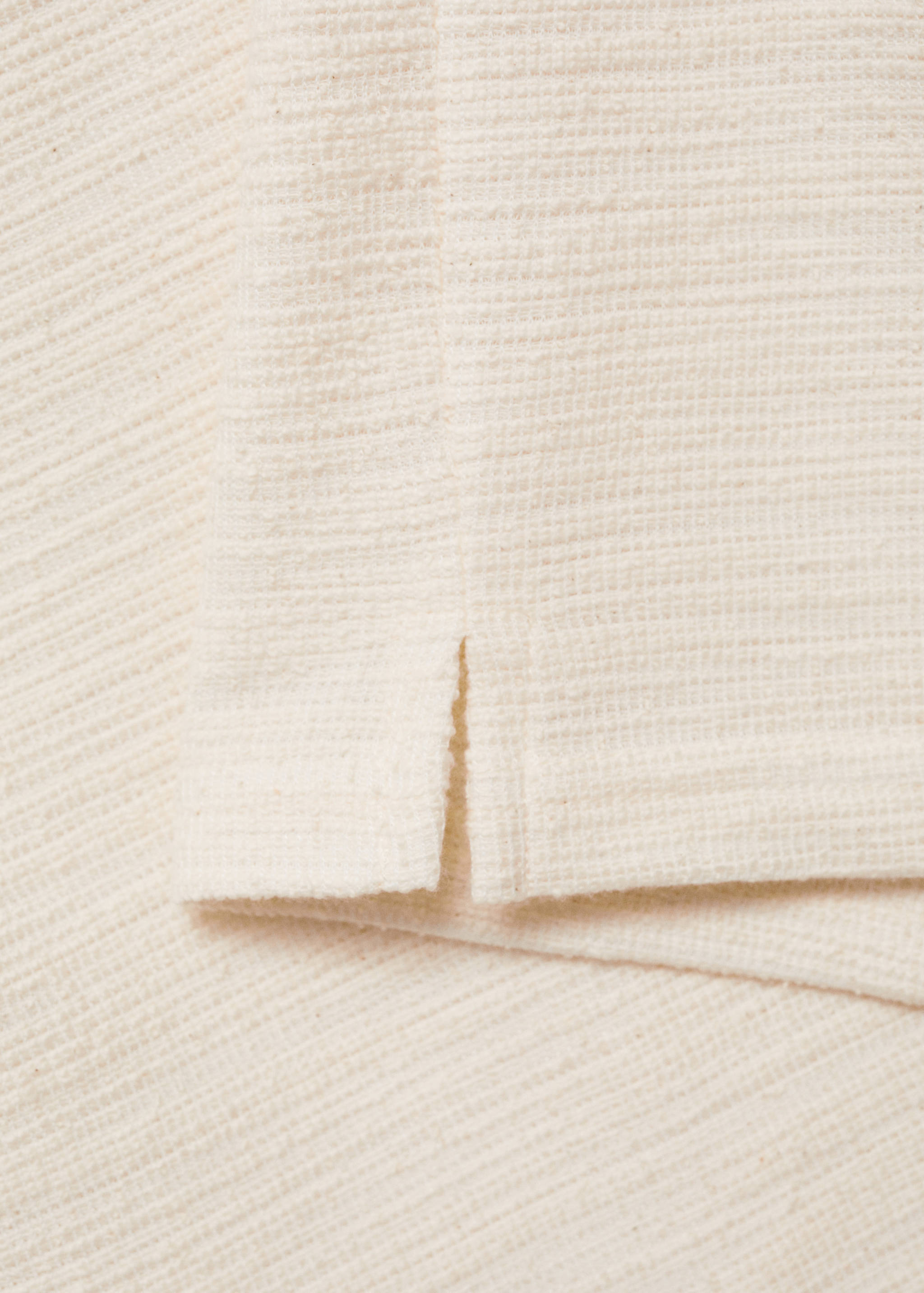 Regular-fit textured knitted polo shirt - Details of the article 0