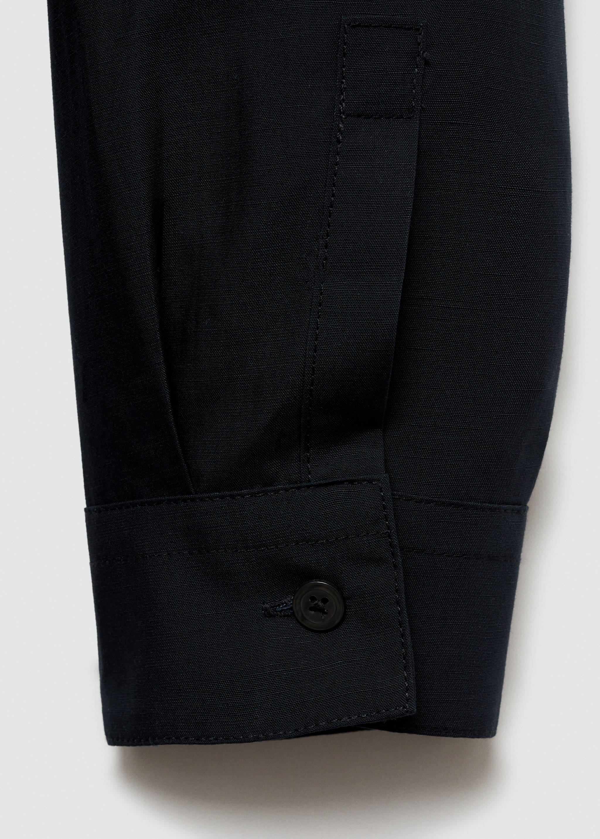 天丝亚麻口袋外套衬衫 - null