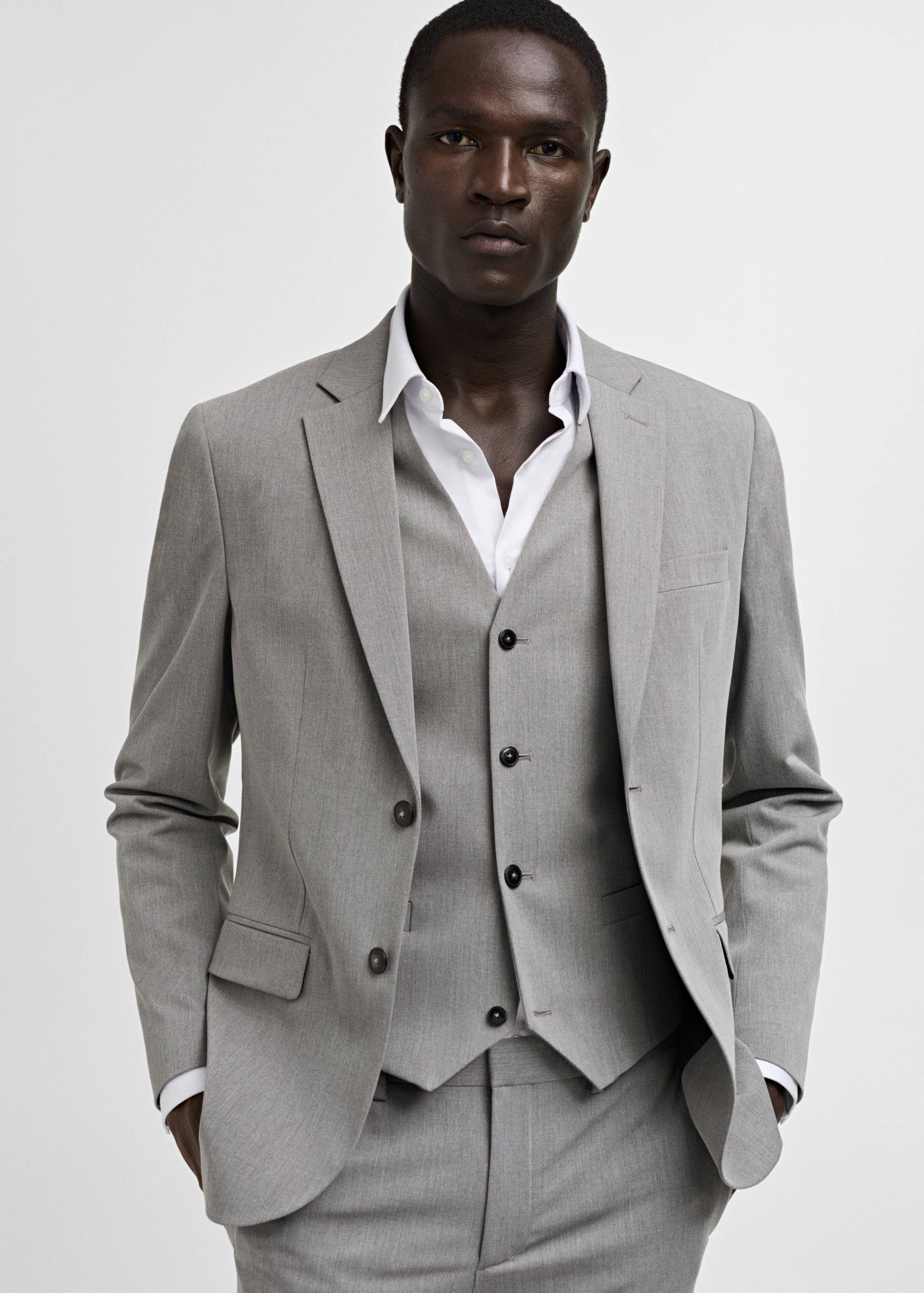 Super slim-fit suit jacket in stretch fabric - Details of the article 6