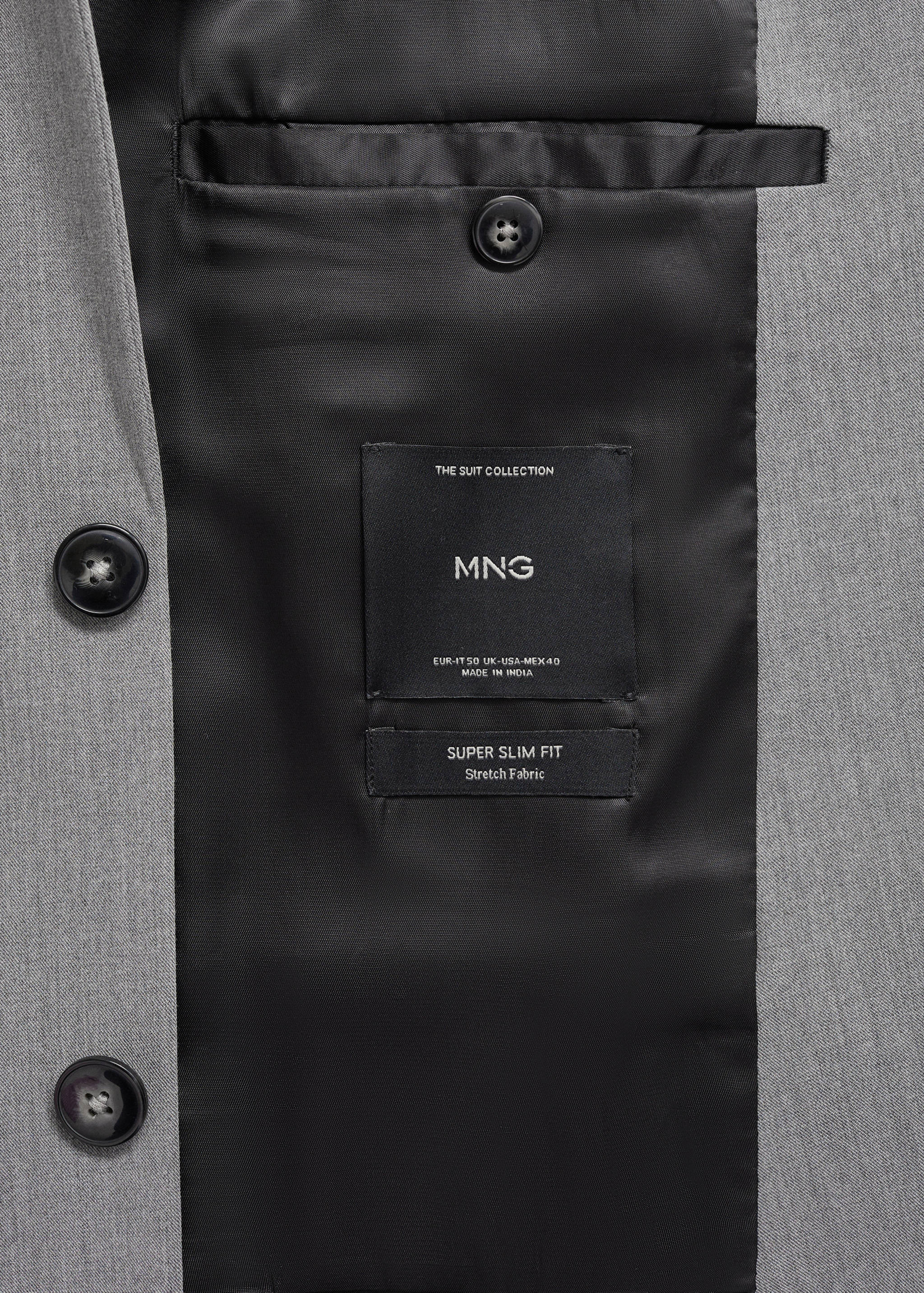 Super slim-fit suit jacket in stretch fabric - Details of the article 0