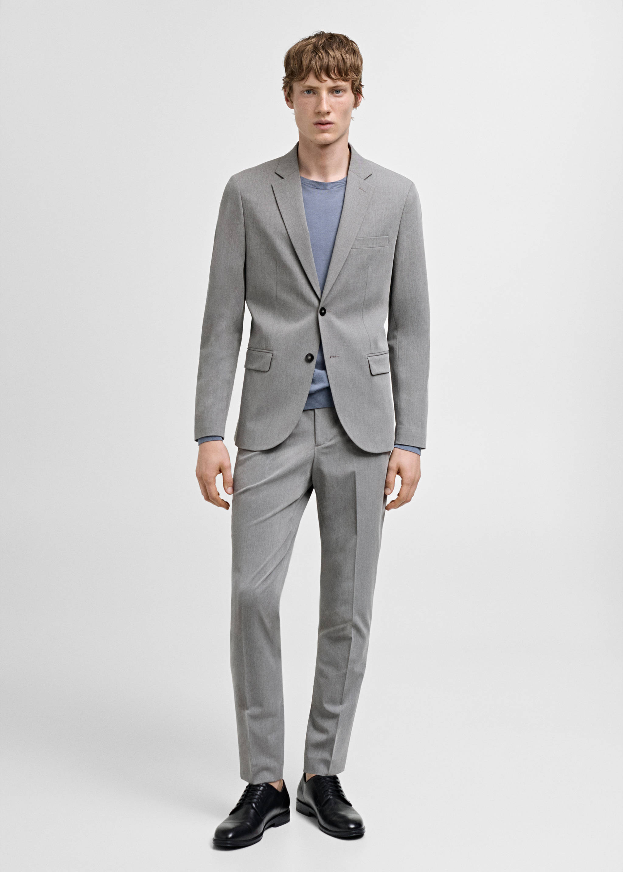 Super slim-fit suit jacket in stretch fabric - General plane