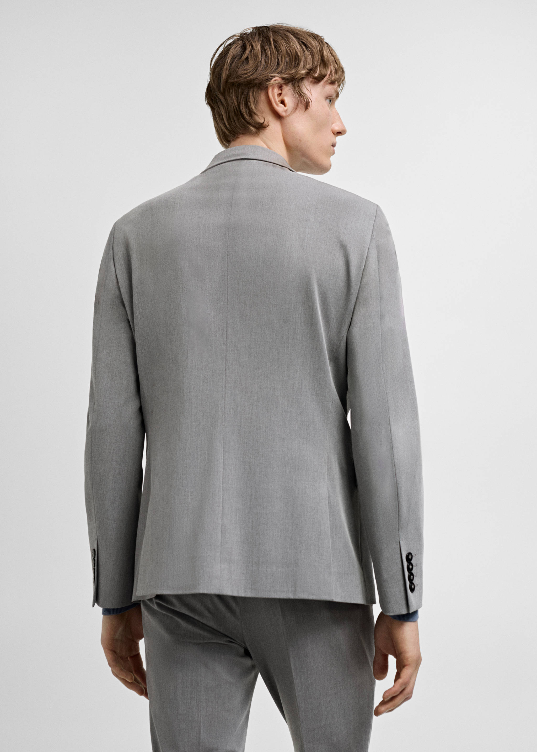 Super slim-fit suit jacket in stretch fabric - Reverse of the article