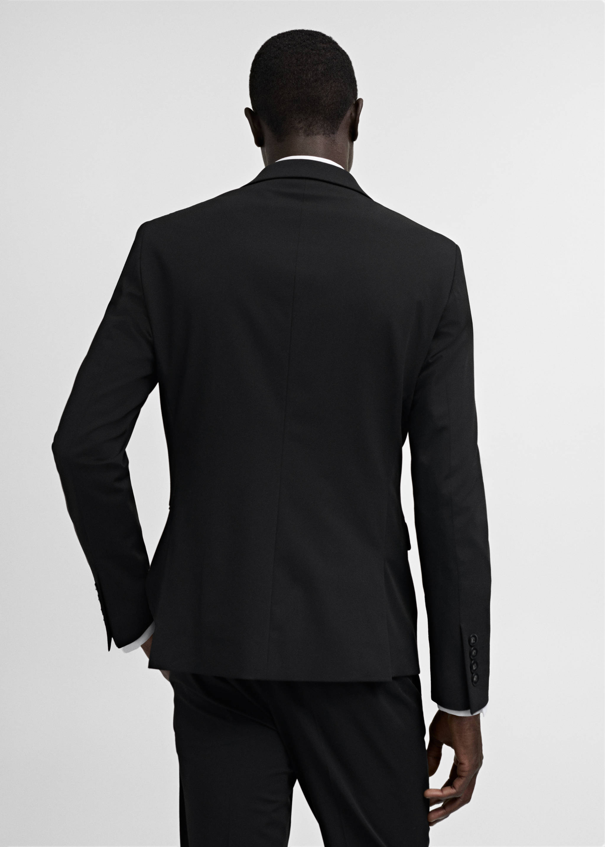Super slim-fit suit jacket in stretch fabric - Reverse of the article