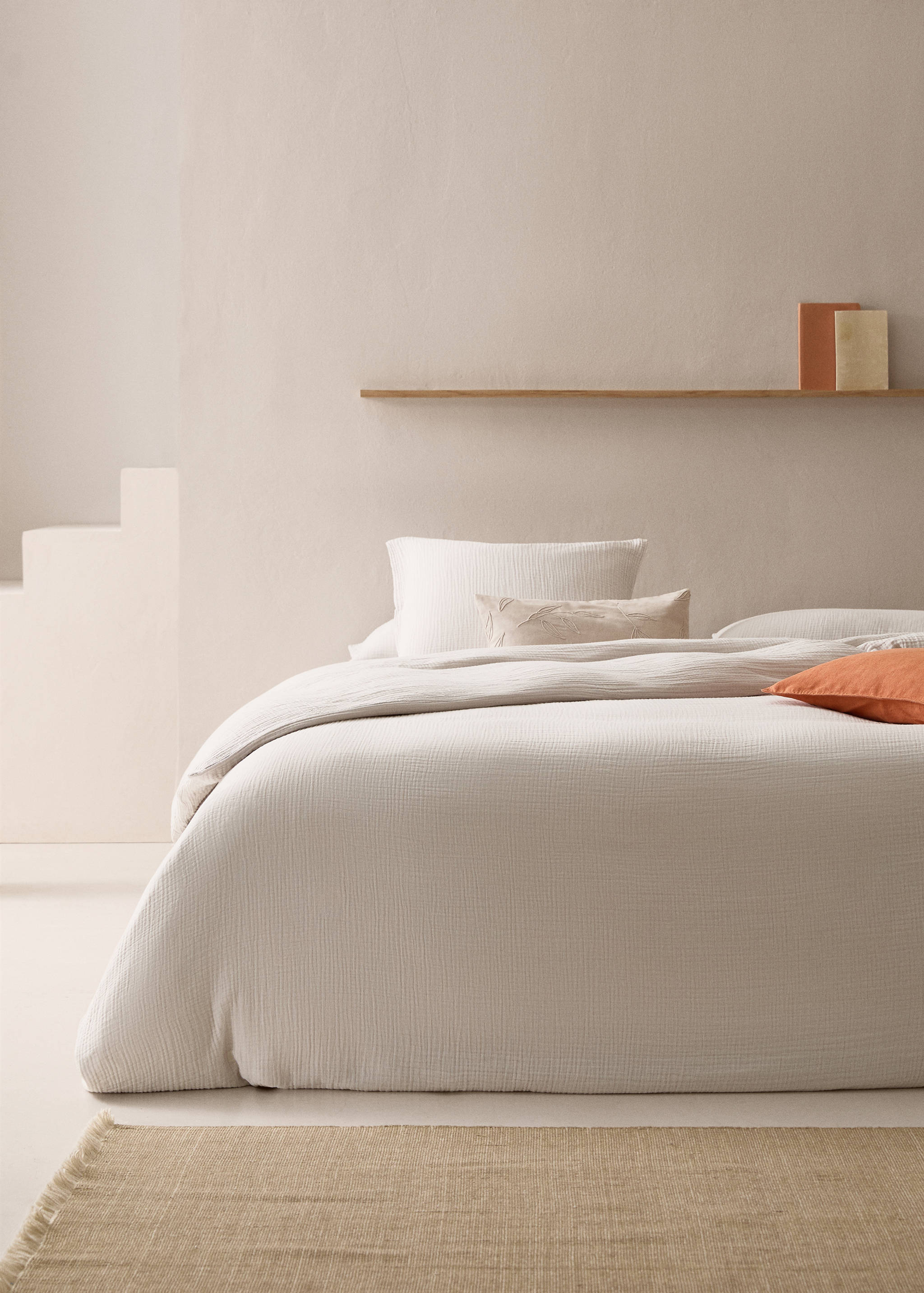 Cotton gauze duvet cover superking bed - General plane