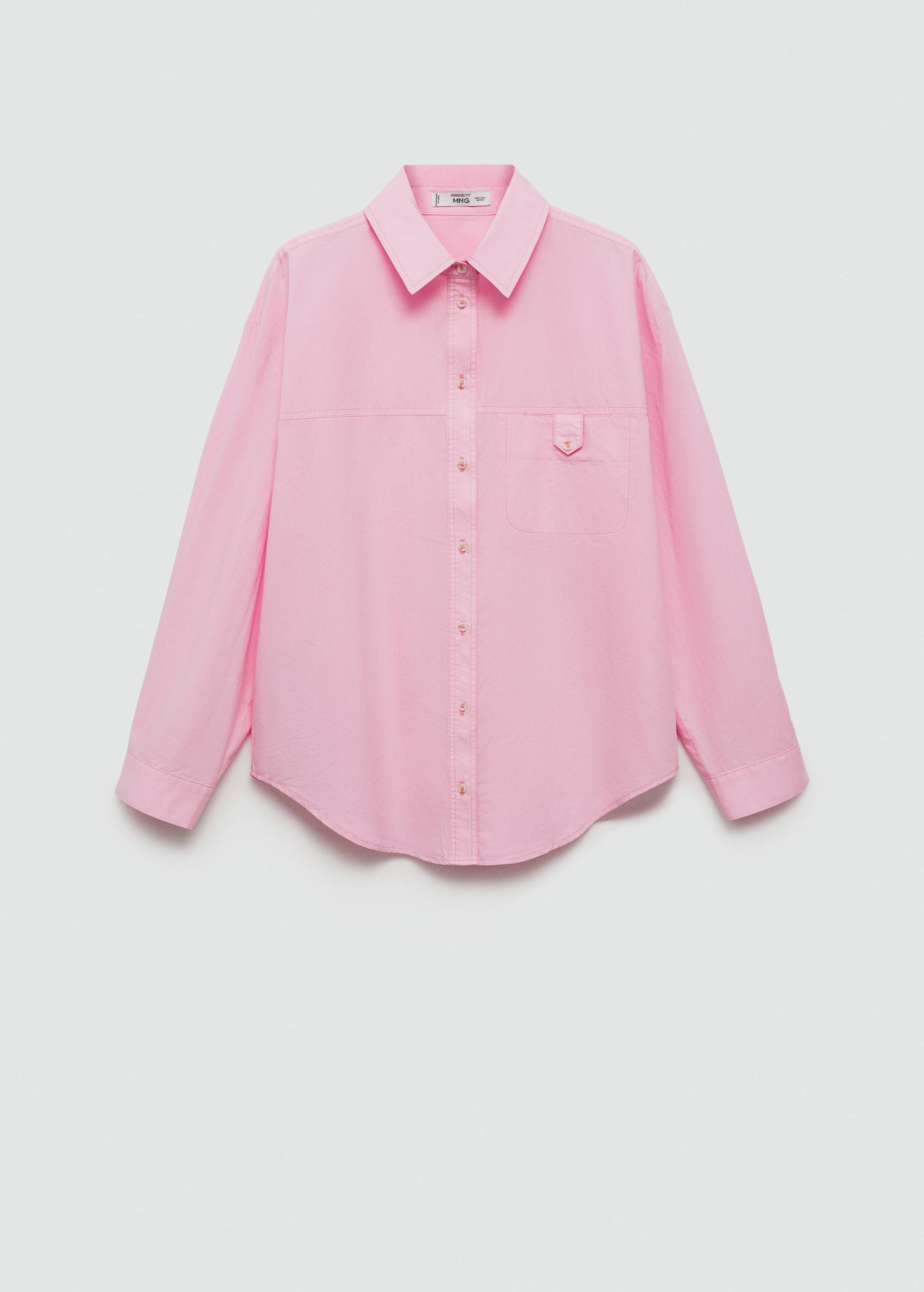 Katoenen blouse met decoratieve knoop - Artikel zonder model