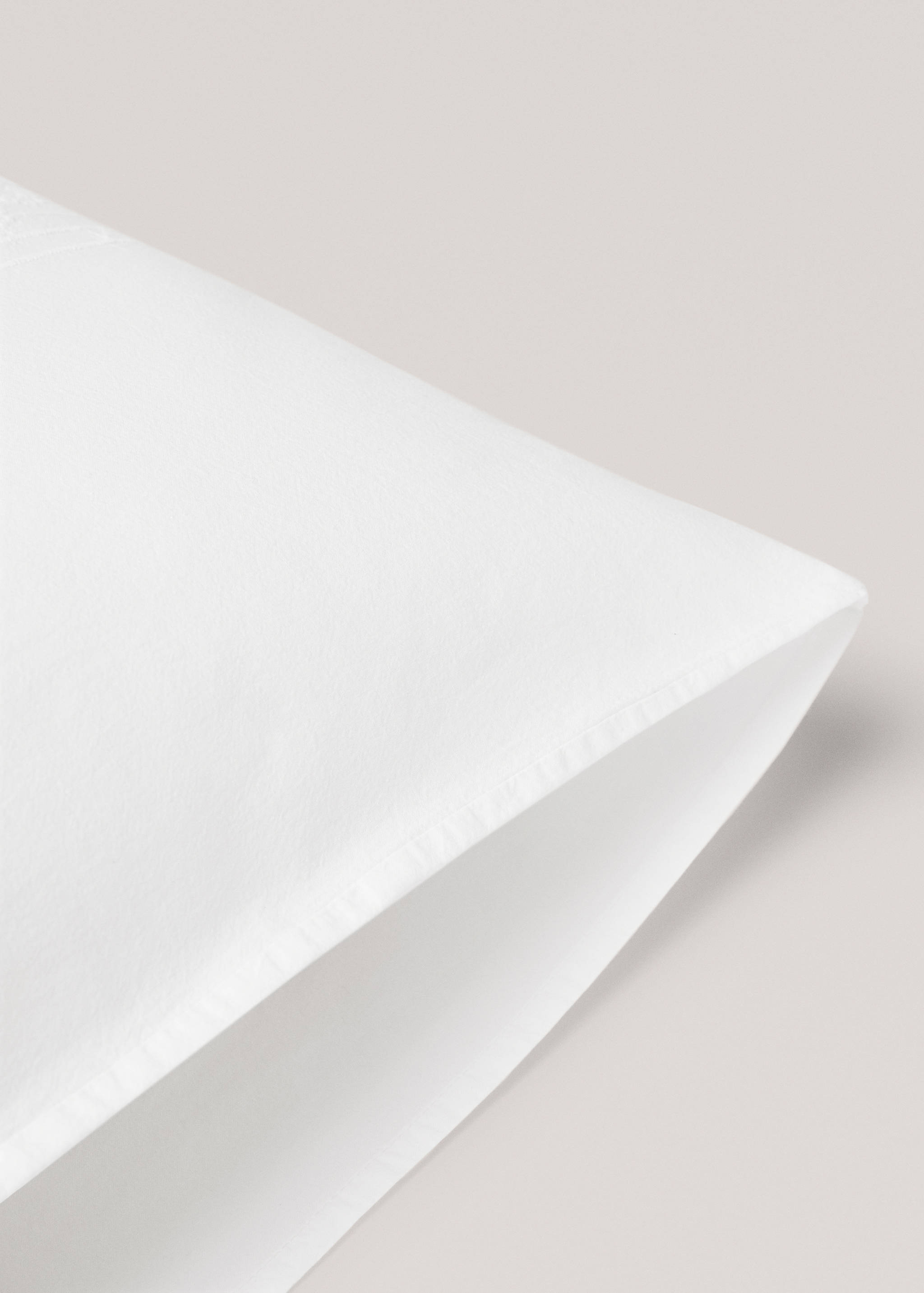 Floral embroidered cotton pillowcase 60x60cm - Details of the article 3