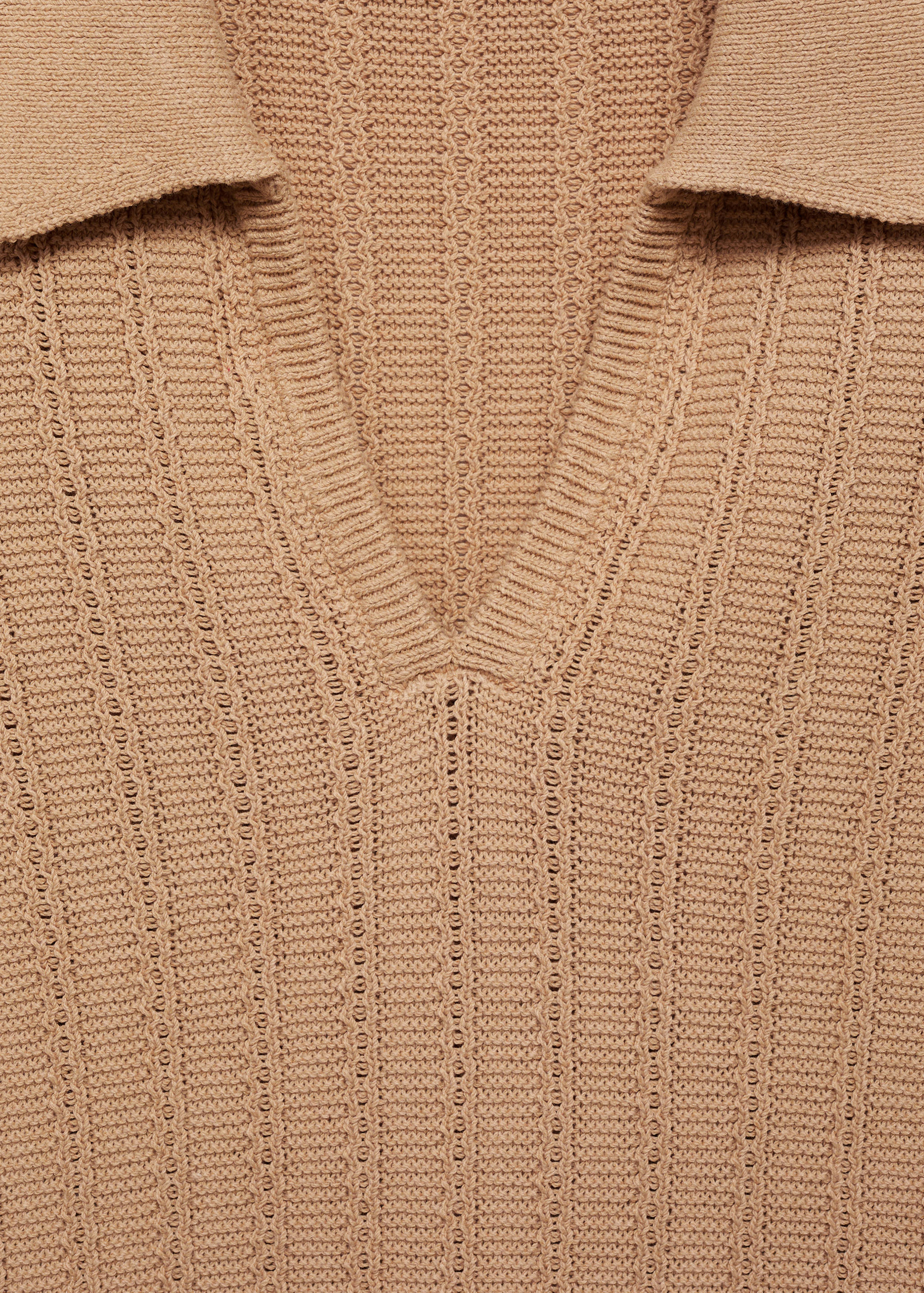 Twisted knitted cotton polo shirt - Details of the article 8