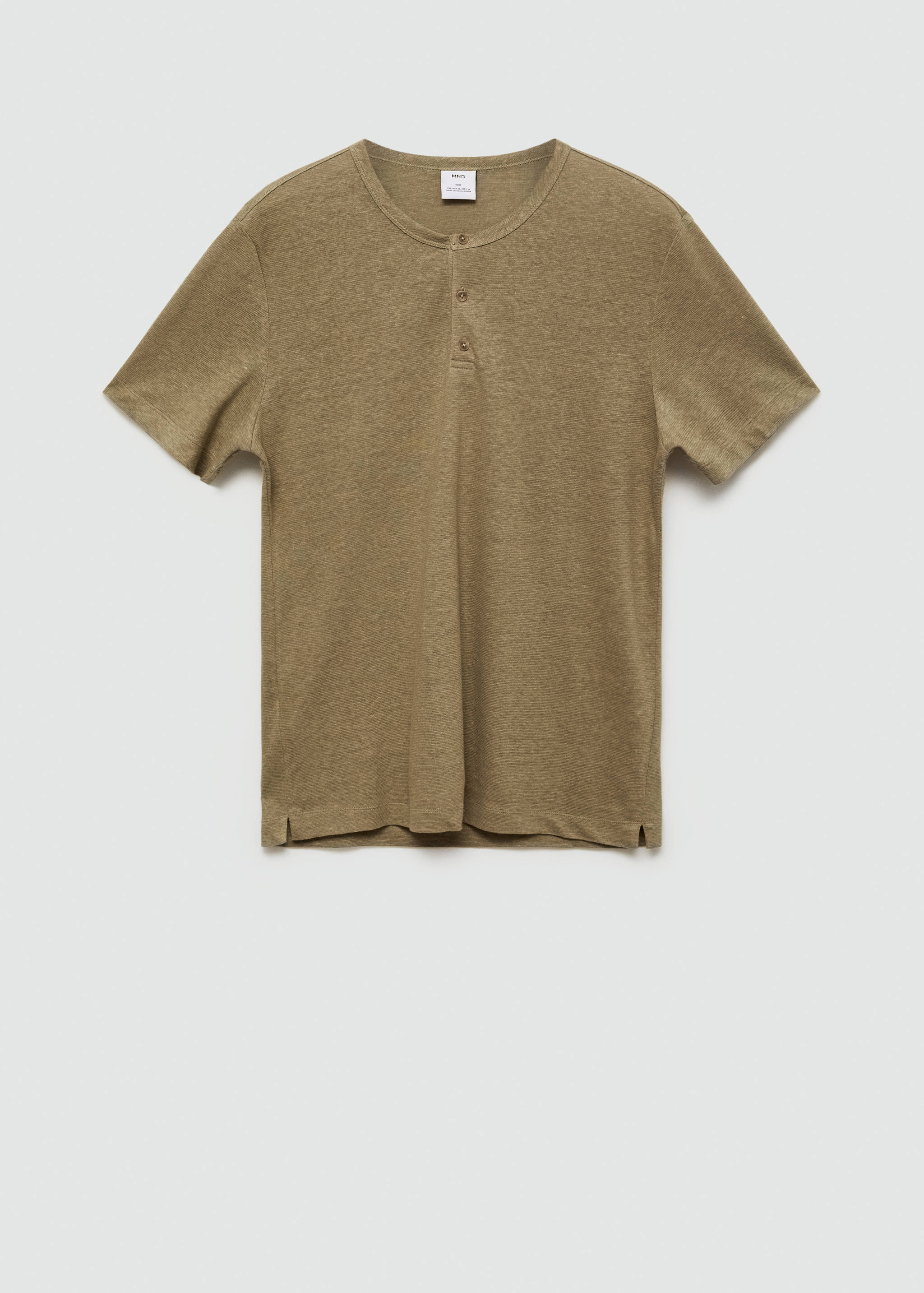 T-shirt slim-fit mélange de lin - Article sans modèle