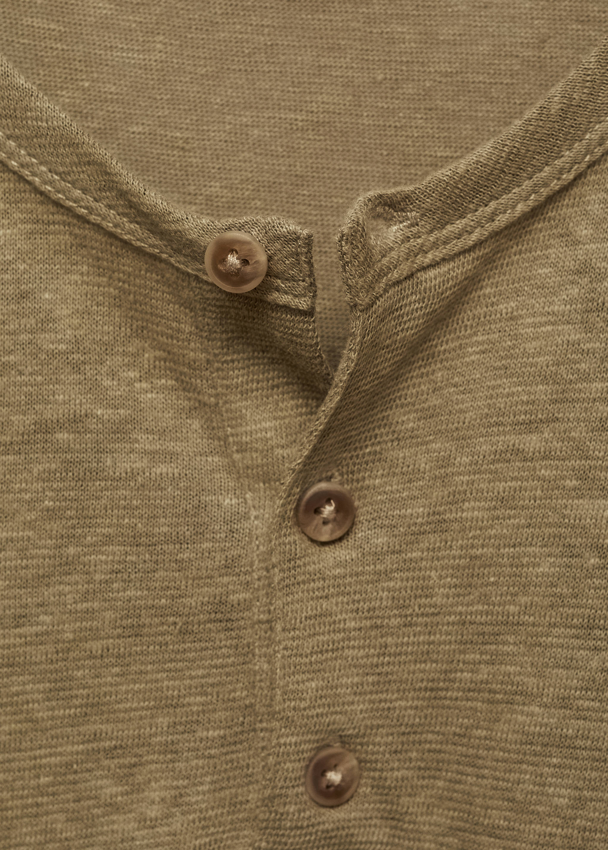 T-shirt slim-fit mélange de lin - Détail de l'article 8