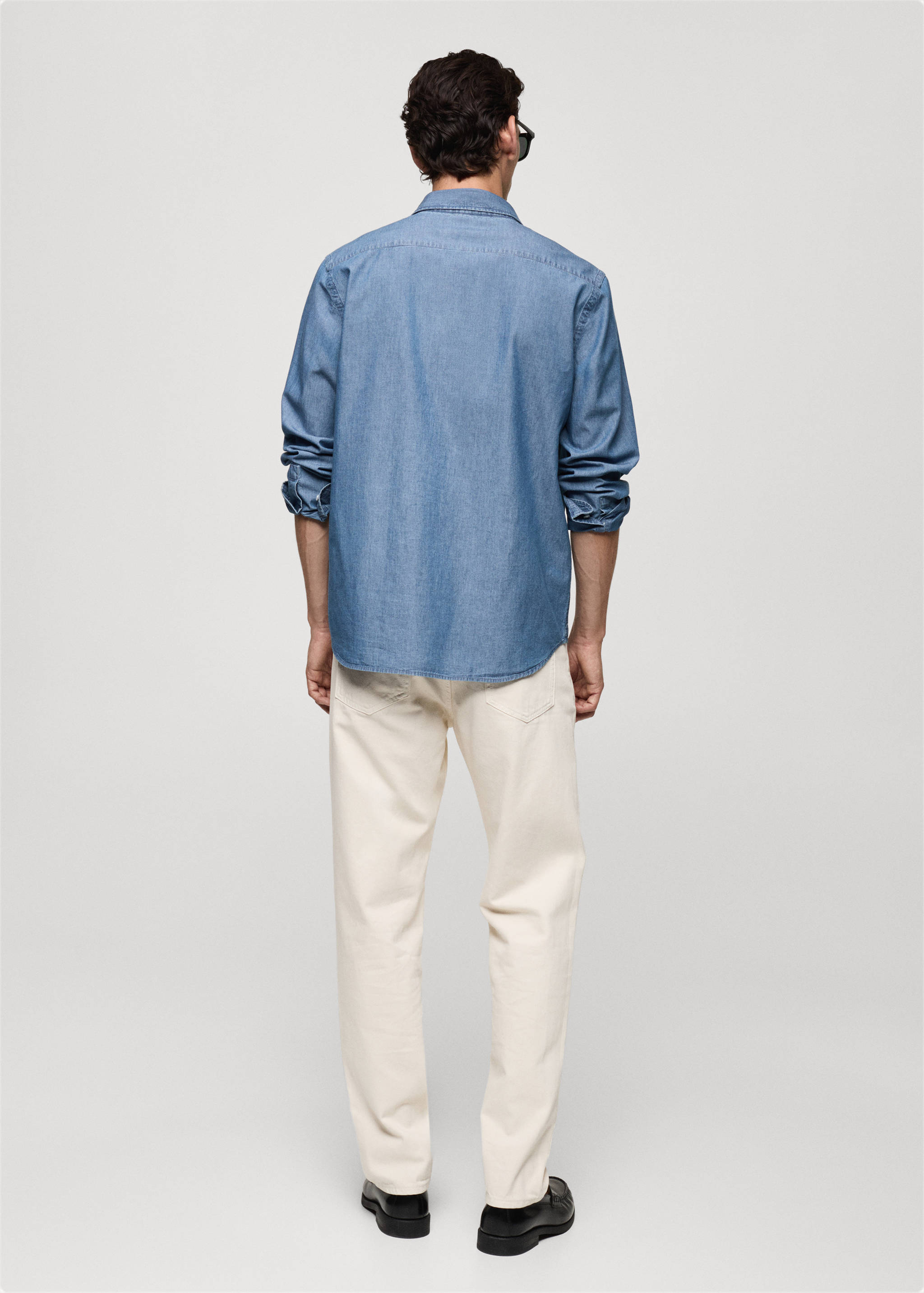 100% cotton chambray polo shirt - Reverse of the article