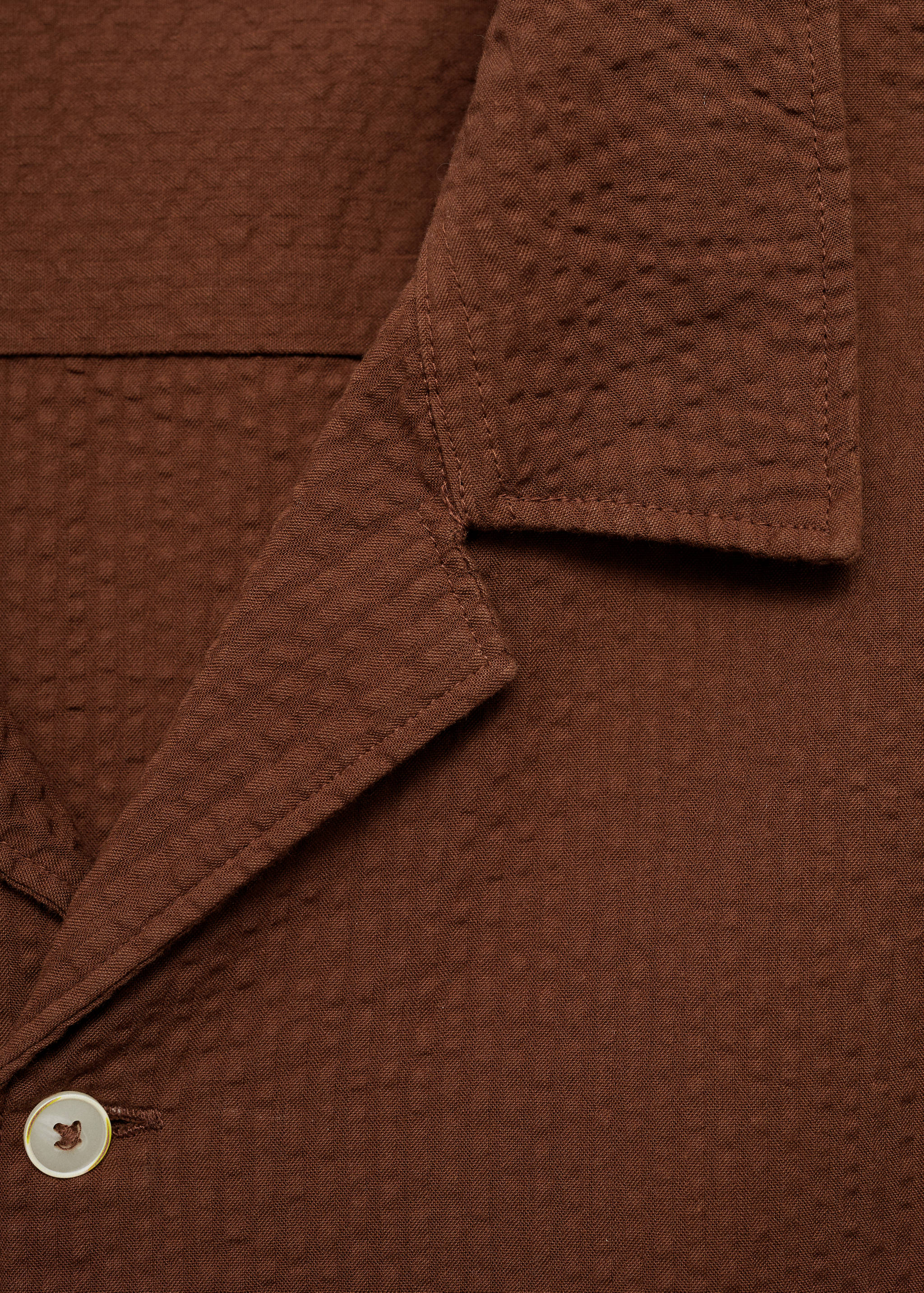 Regular-fit 100% seersucker cotton shirt - Details of the article 8