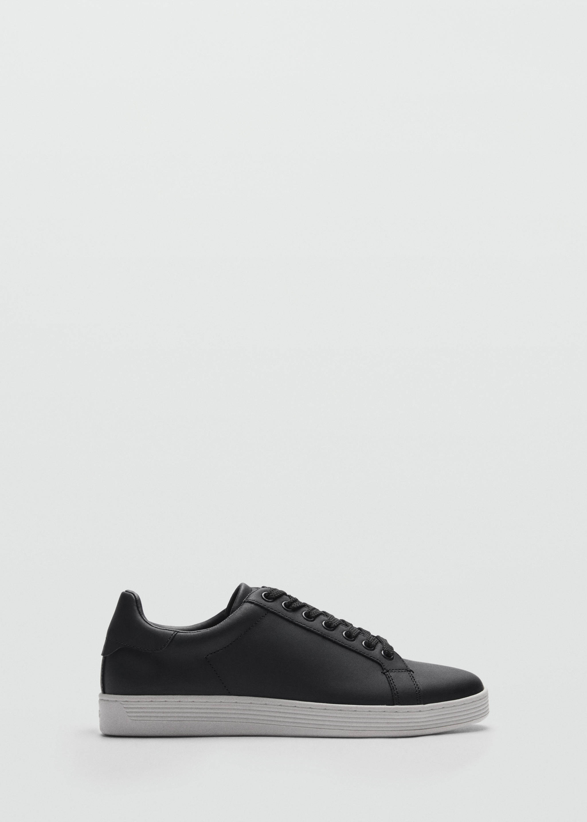 Contrast sole leather sport shoes - Article without model