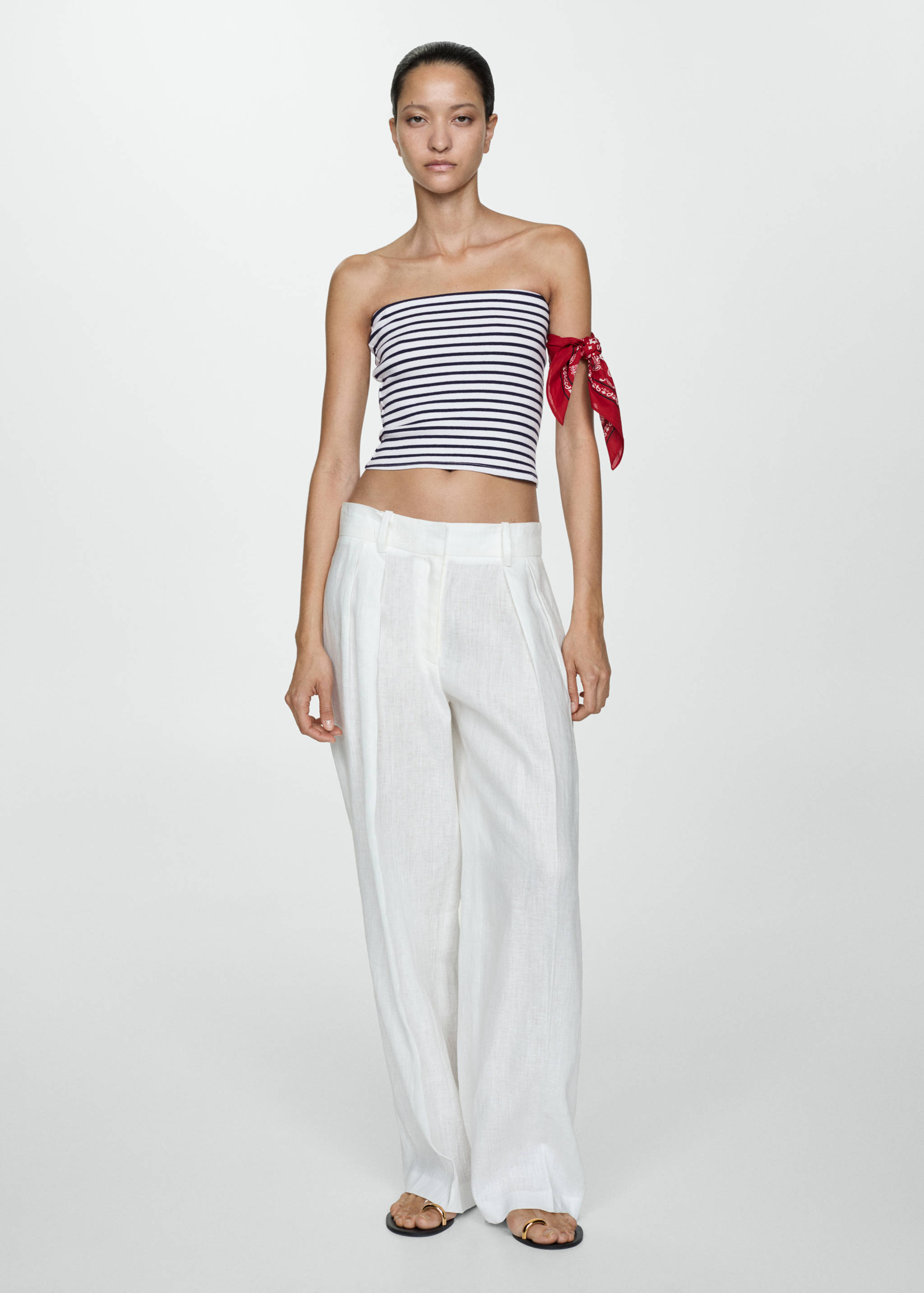 Cotton bandeau top - General plane