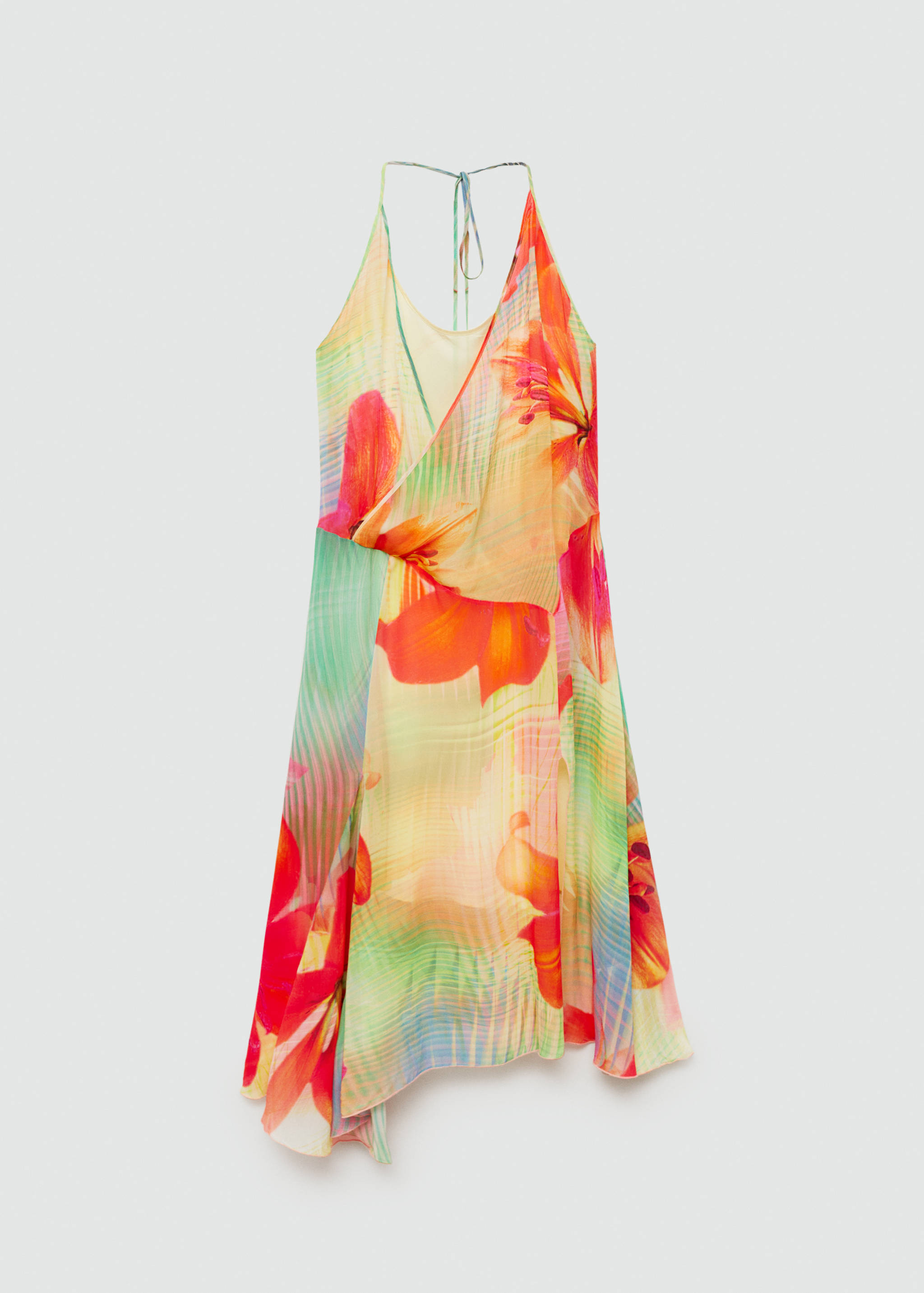 Printed dress with asymmetrical hem - Article without model
