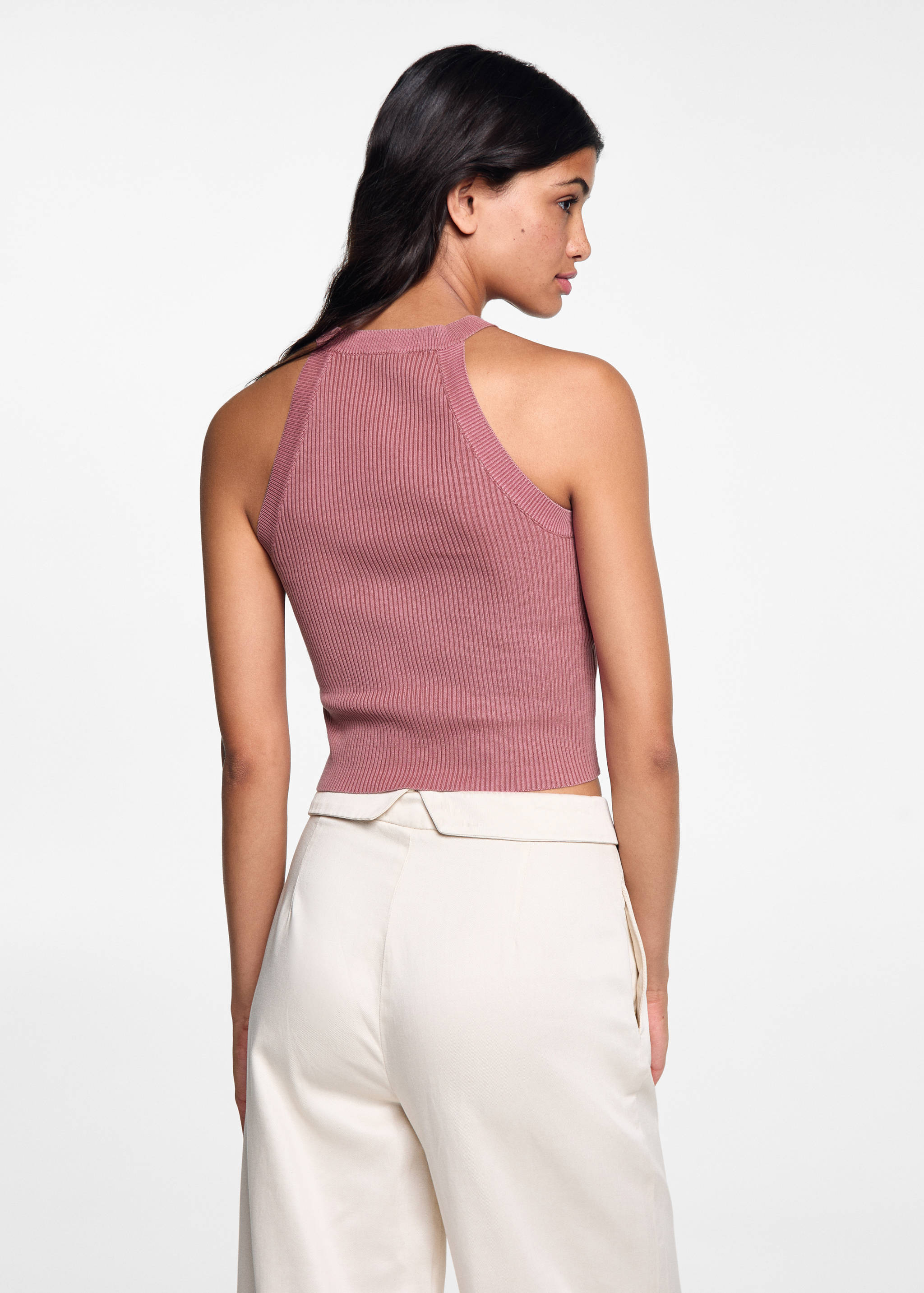 Cotton-blend top cropped - Reverse of the article